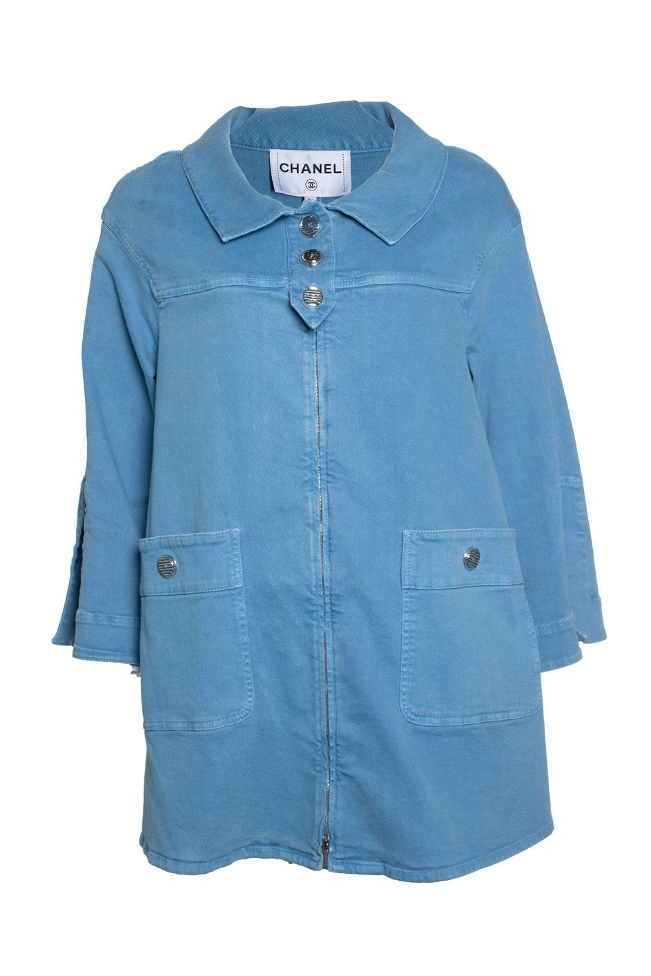 Chanel Chanel, 17S denim coat in blue Size S / US 4 / IT 40 - 1 Thumbnail
