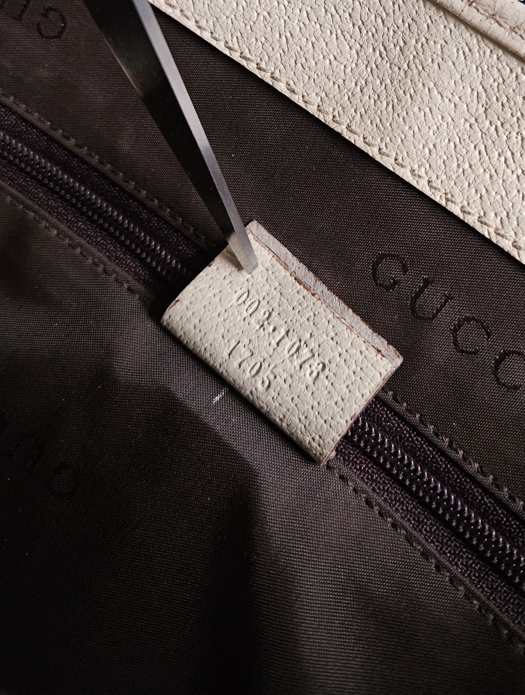Gucci Vtg Gucci jackie line canvas tote bag with leather trim Size ONE SIZE - 21 Thumbnail