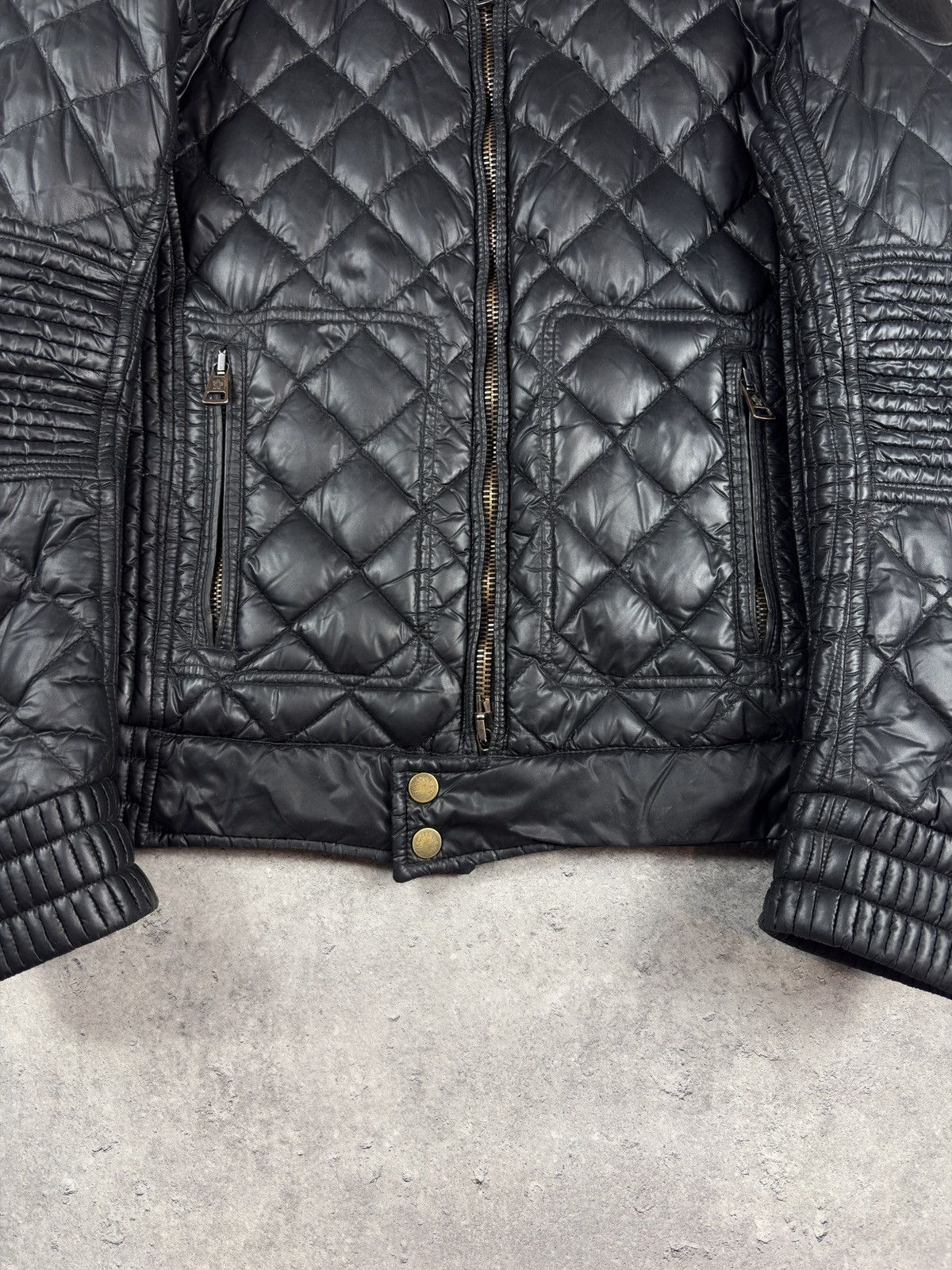 Moncler Moncler Quilted Moto Jacket Big Logo biker black size 1 Size US S / EU 44-46 / 1 - 5 Thumbnail