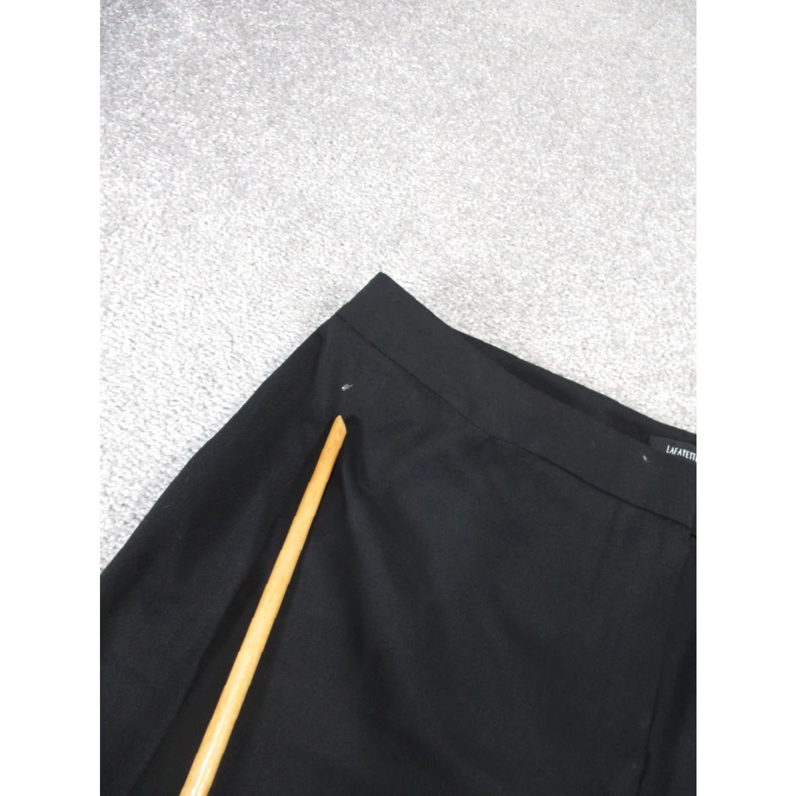 Vintage Lafayette 148 Dress Pants Womens 14 Black Virgin Wool Slacks Size 36" / US 14 / IT 50 - 5 Thumbnail