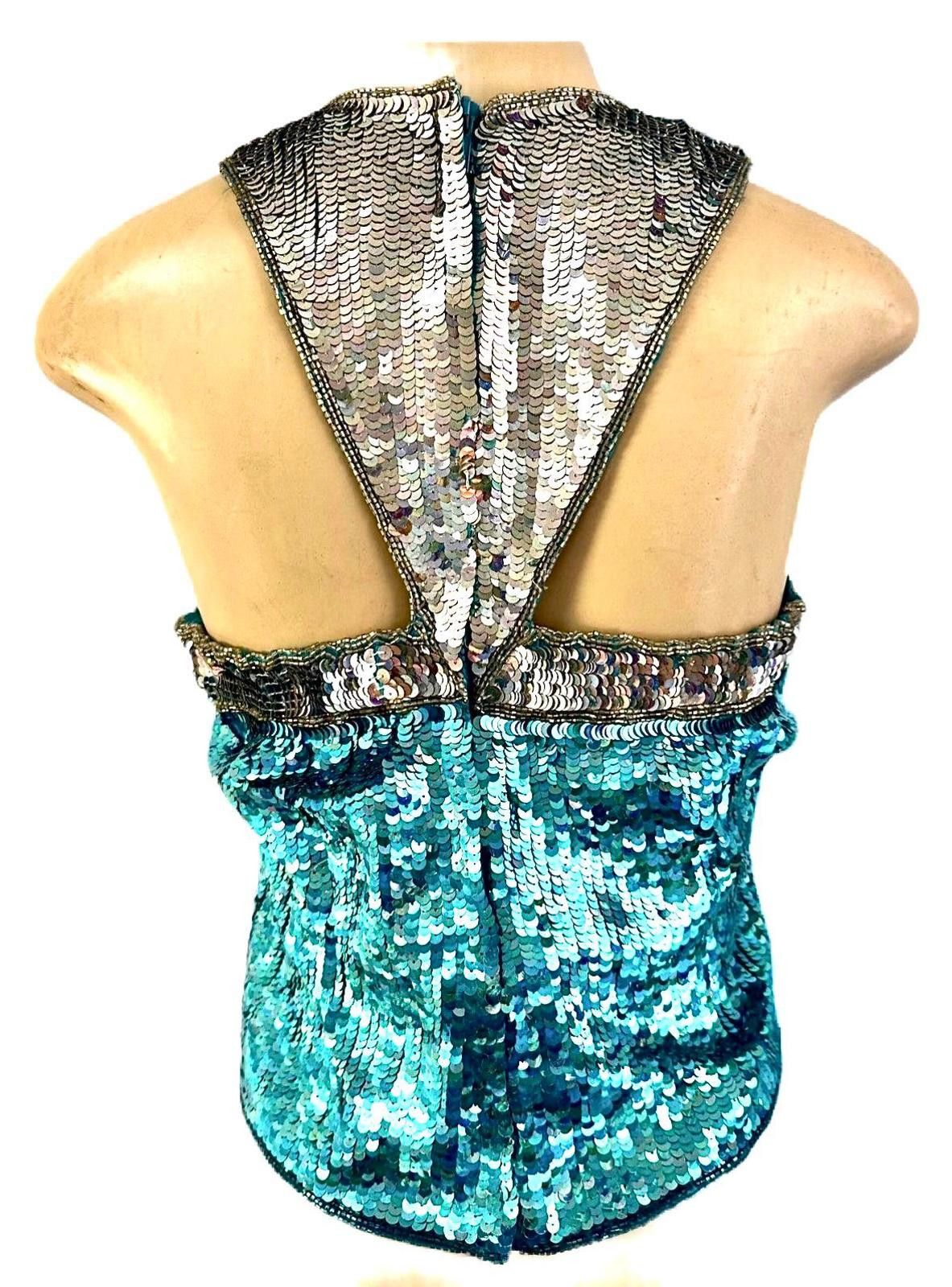 Other Sequin Top Turquoise Silver size L Size L / US 10 / IT 46 - 2 Thumbnail