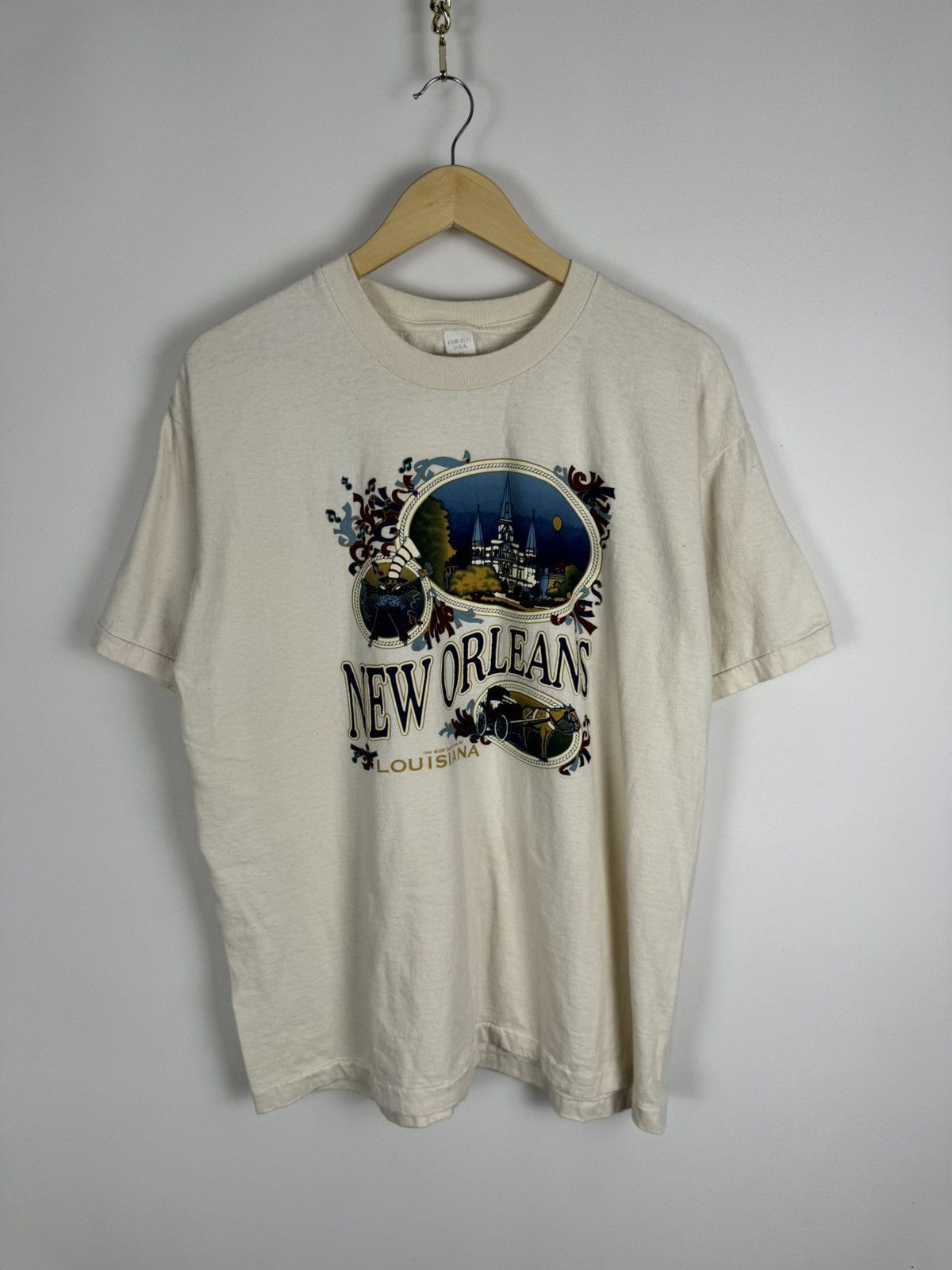 Vintage Vintage 1990s New Orleans Tee Size US XL / EU 56 / 4 - 2 Thumbnail