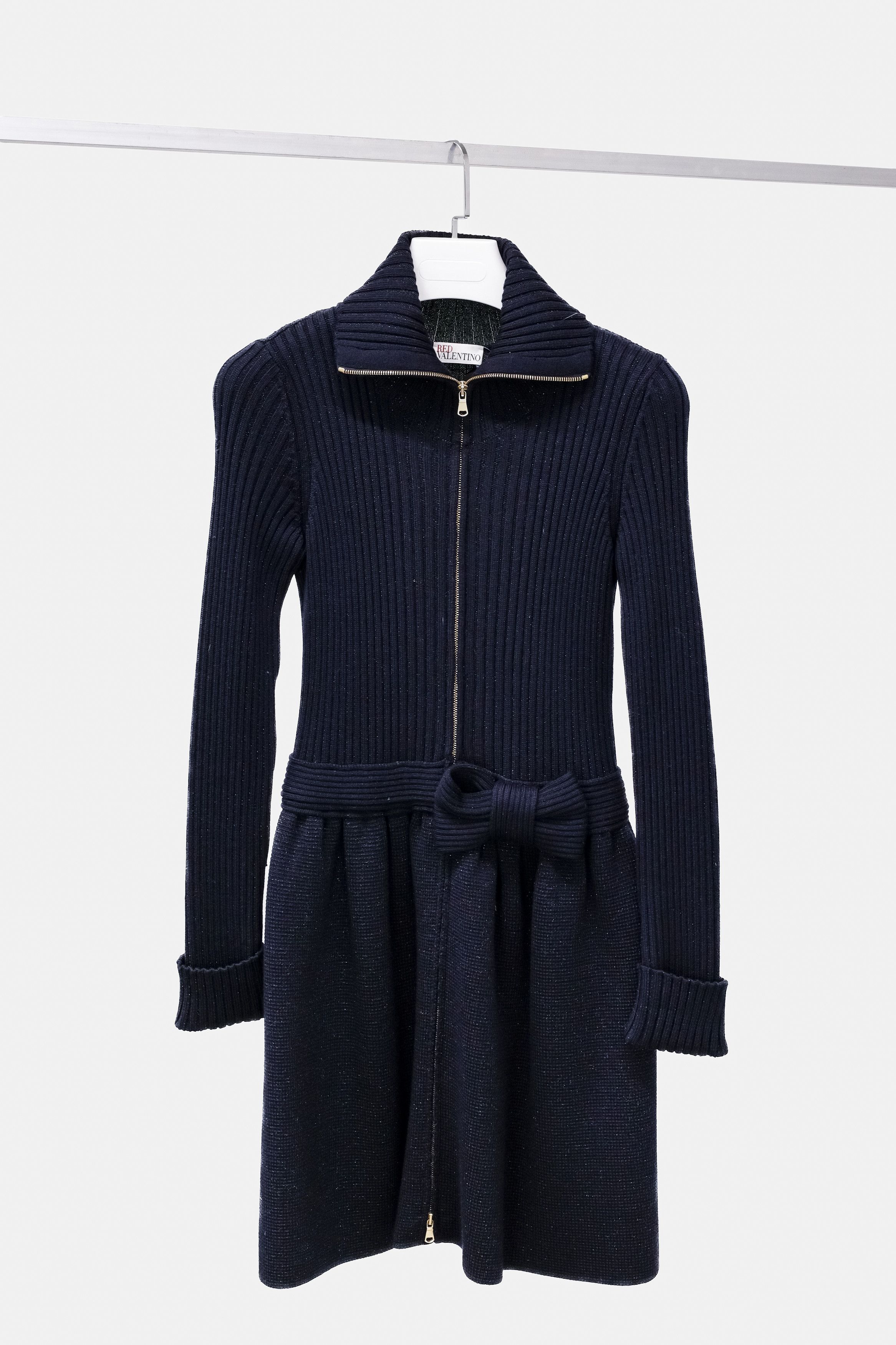 image of Red Valentino Navy Fit And Flare Sweater Dress, Women's (Size Small)