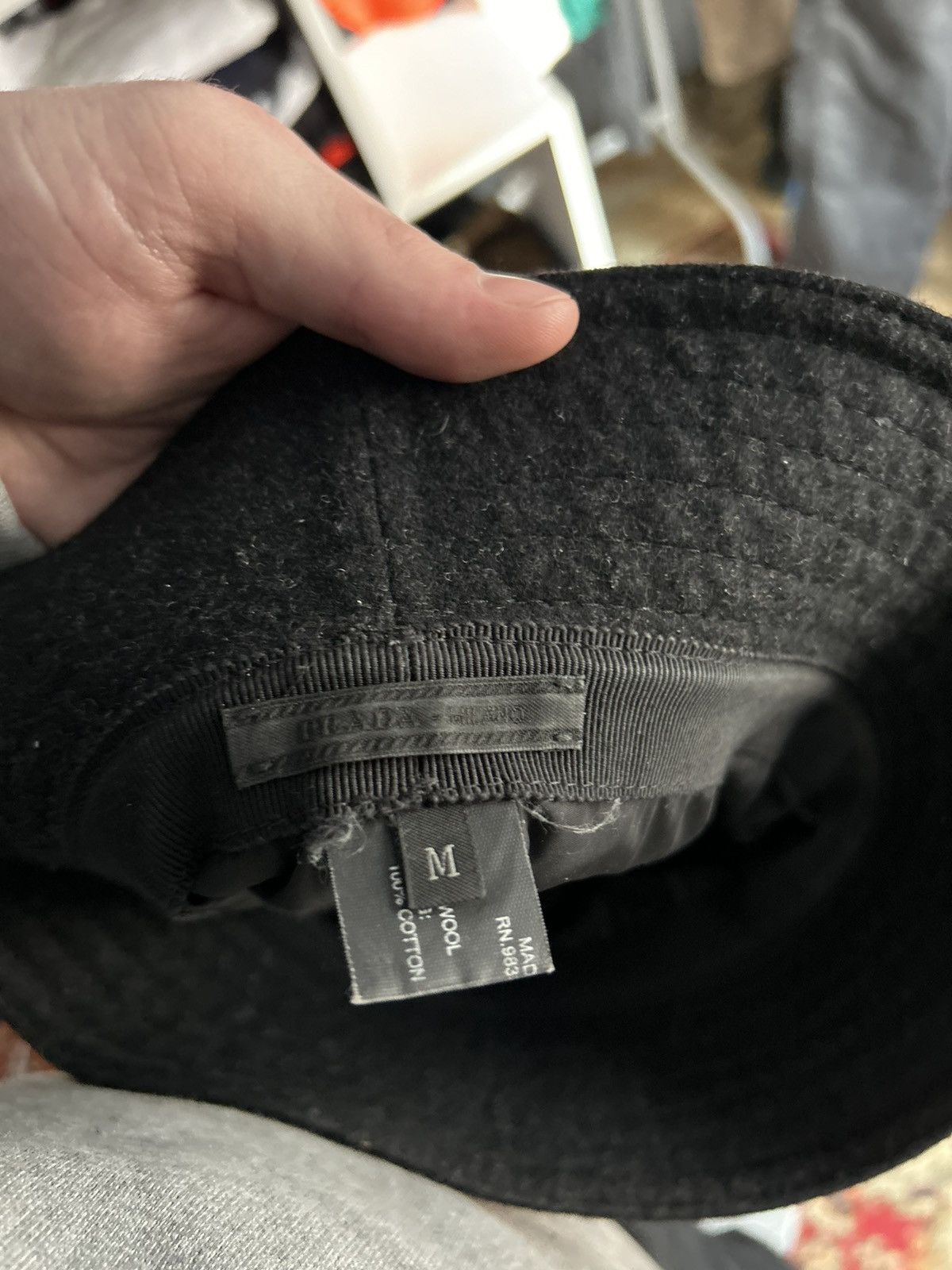 Prada Prada Re-Nylon bucket hat wool Size 30 - 6 Thumbnail