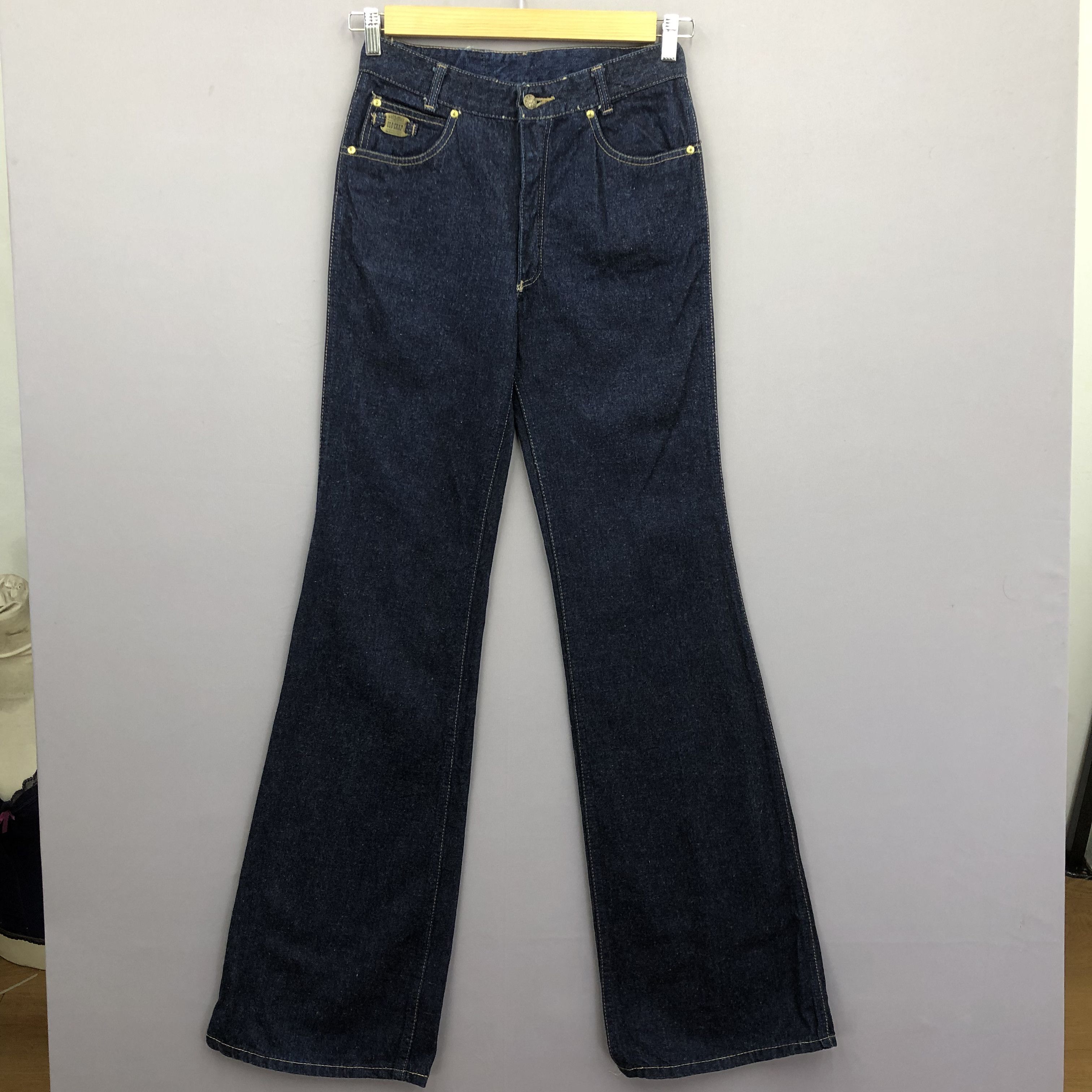 Vintage Vintage 70s Old Chap Super Flare Jeans Espana Wide Leg Denim Size 28" / US 6 / IT 42 - 1 Thumbnail