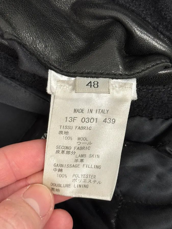 Givenchy AW2013 Givenchy Black Leather Sleeves Bomber Teddy Jacket by Riccardo Tisci Size US M / EU 48-50 / 2 - 14 Thumbnail