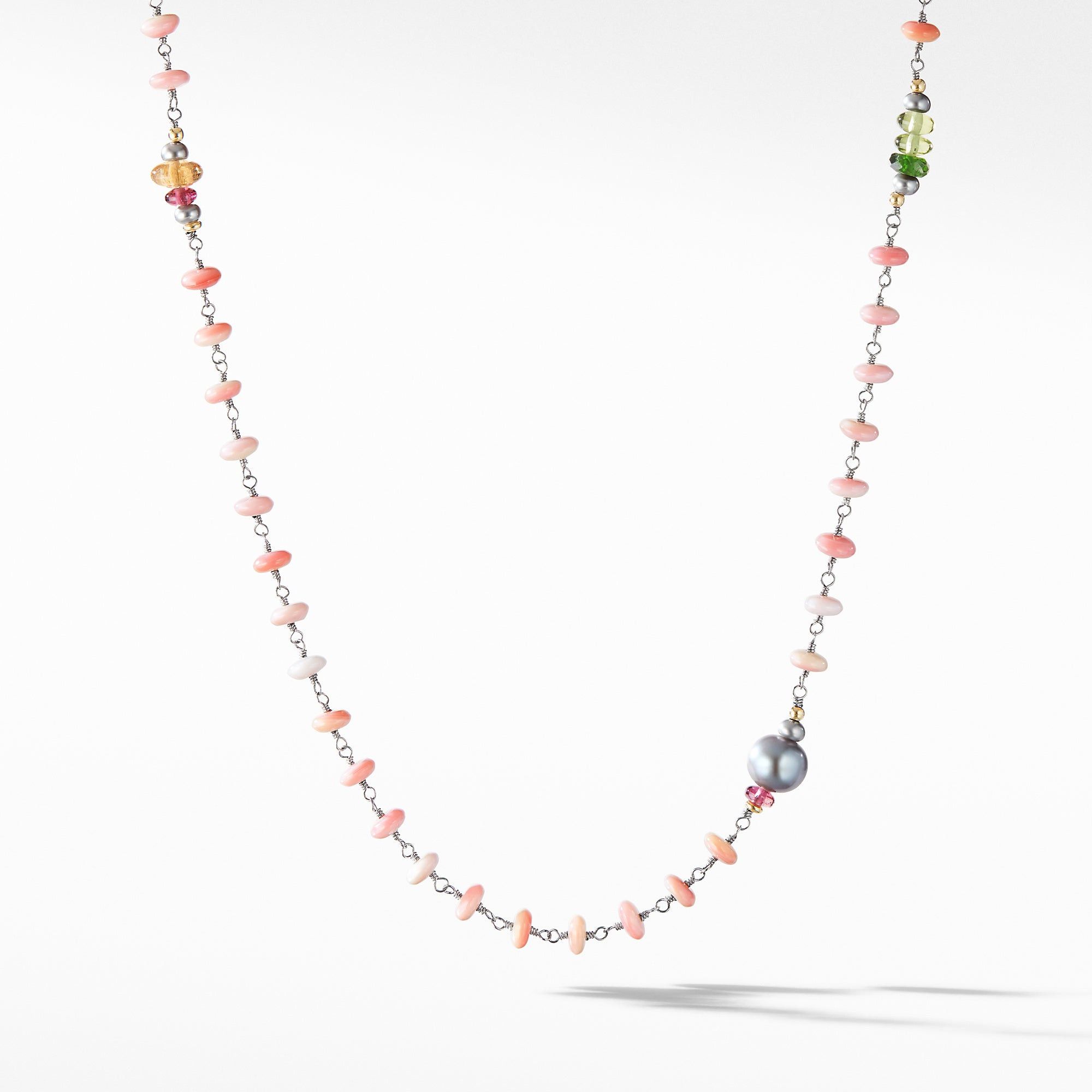 David Yurman o1w1db10325 Bead and Link Necklace with Silver Pearl Size ONE SIZE - 1 Preview