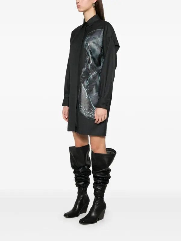 Fendi o1loc1c0426 Dress in Black Size L / US 10 / IT 46 - 2 Thumbnail