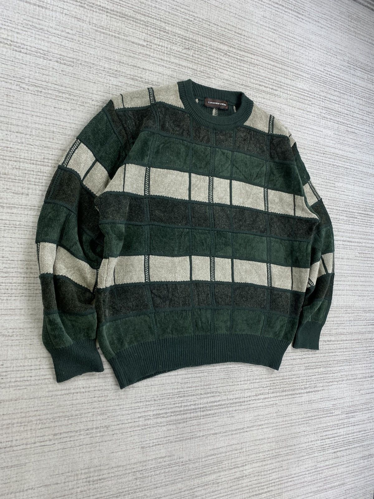 Lindbergh Vintage Lindbergh Patchwork Knit Sweatshirt Size US L / EU 52-54 / 3 - 3 Thumbnail