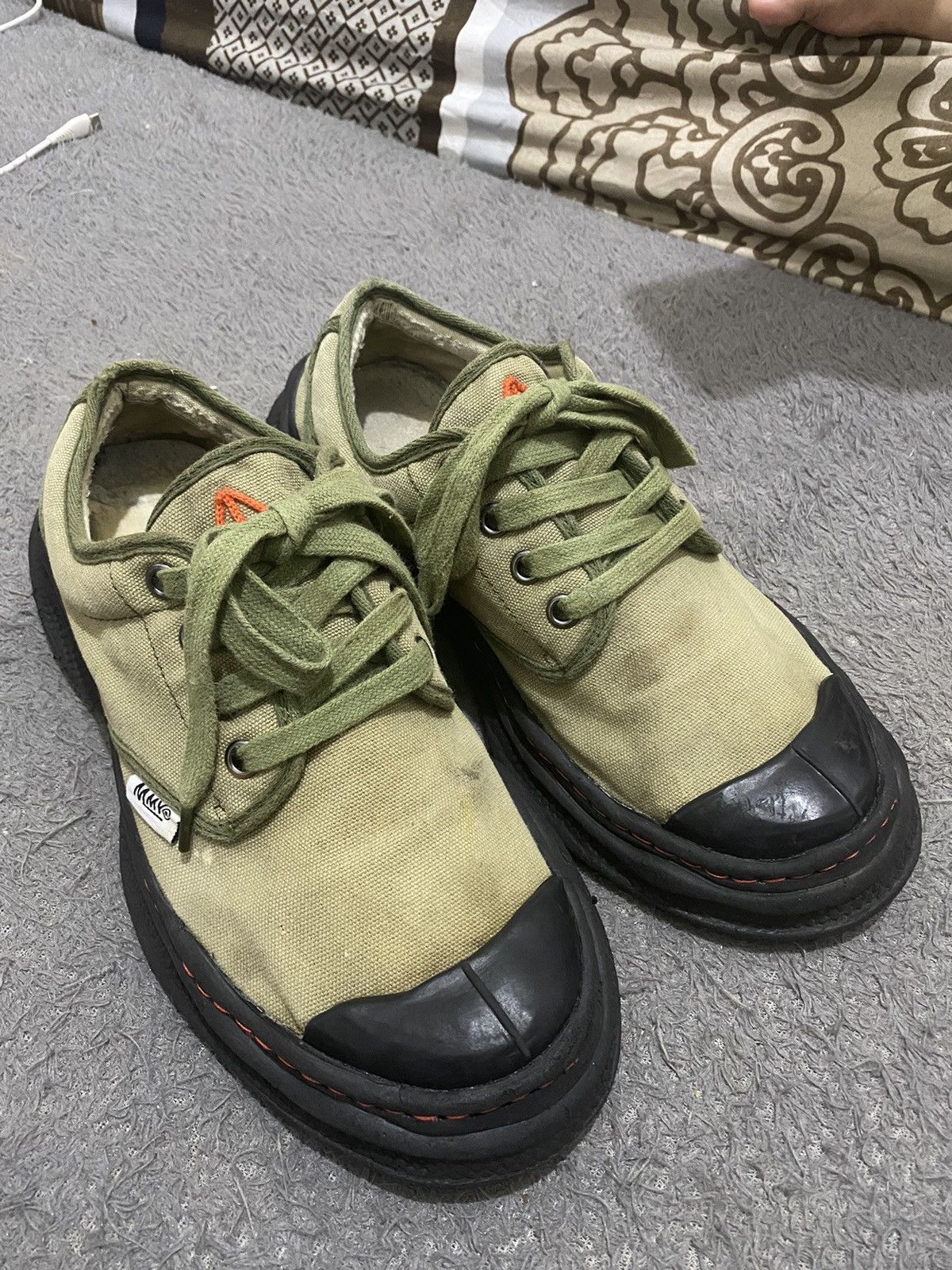 image of Nigel Cabourn X Maison Mihara Yasuhiro Mmy Shoes in Olive Green, Men's (Size 8)