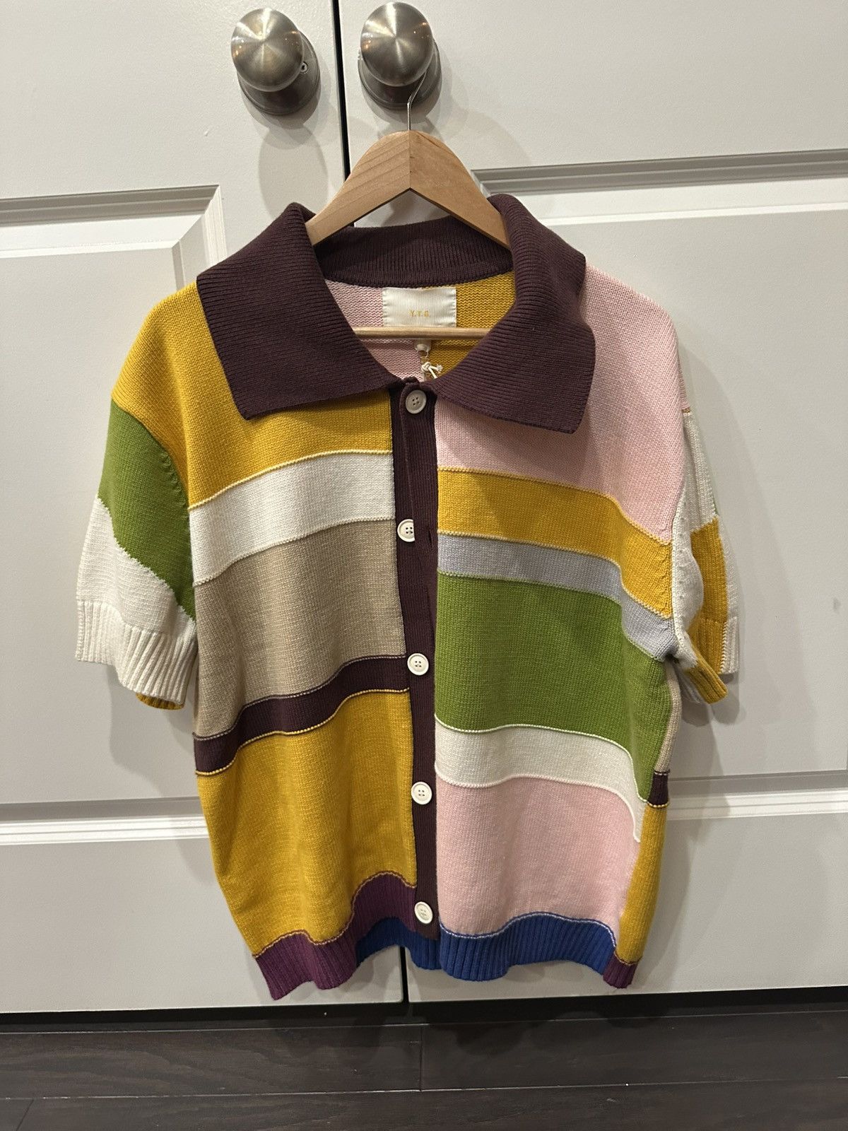 Vintage Vintage Knit Shirt Size US L / EU 52-54 / 3 - 1 Thumbnail