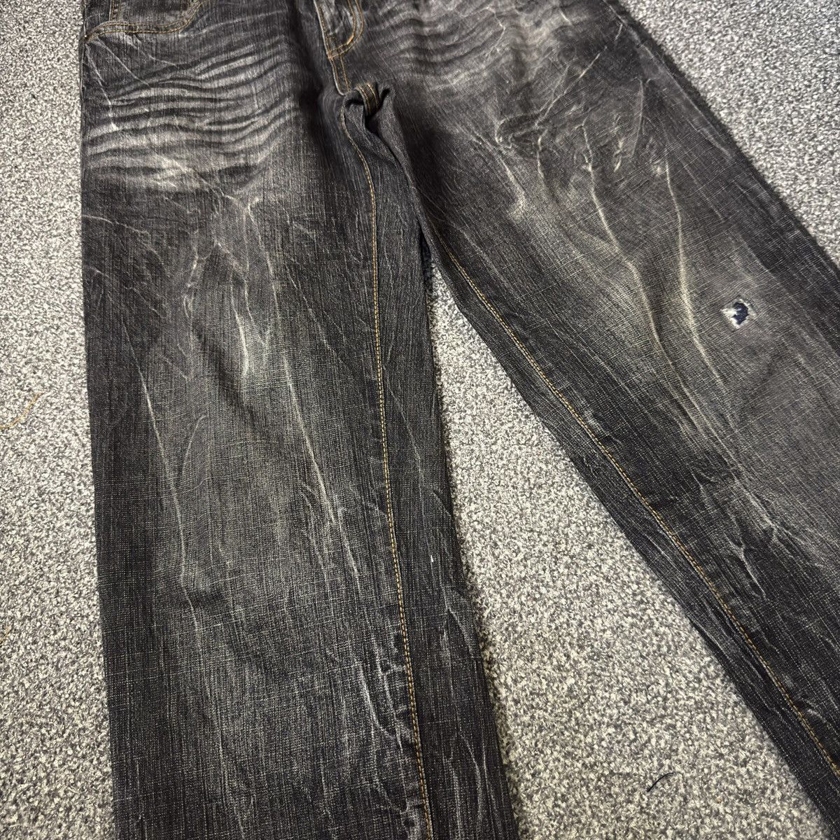 Le Grande Bleu (L.G.B.) 🔥🇯🇵 Y2K Japanese D-Douh Wash Out Punk Grunge Distressed Denim Size US 29 - 4 Thumbnail