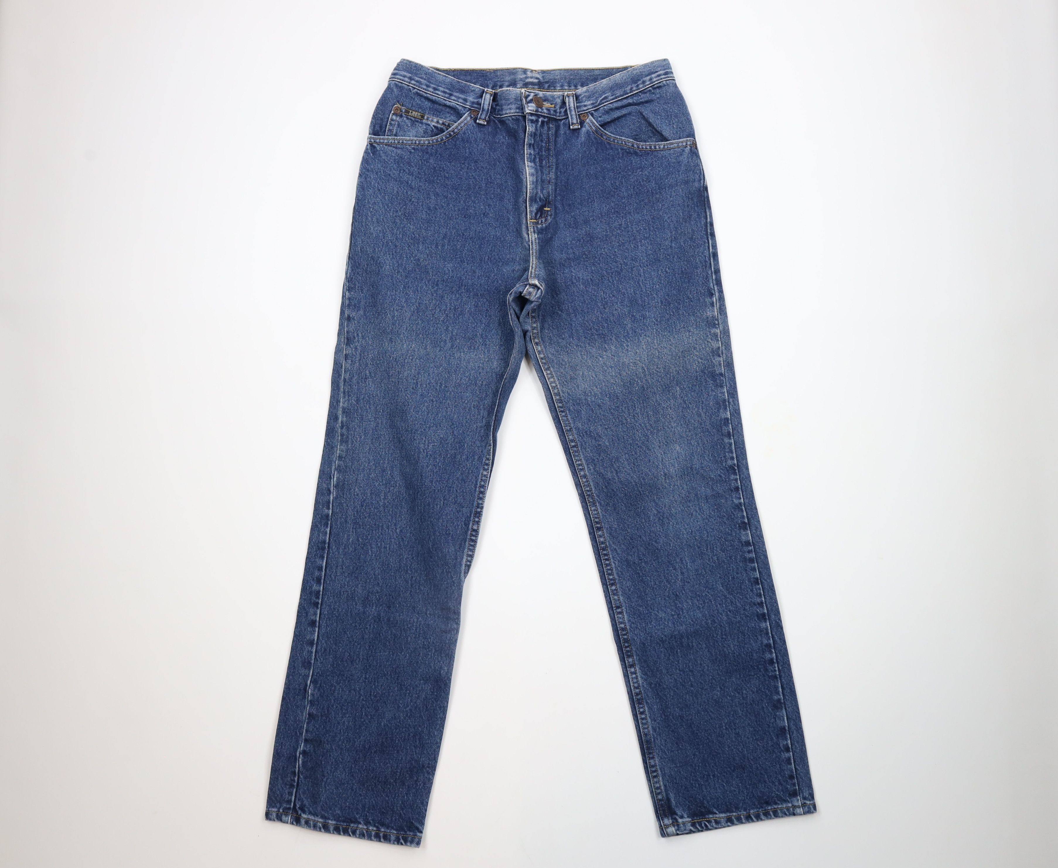 Lee × Vintage Vintage 90s Lee Jeans Straight Leg Denim Jeans Blue Cotton Size US 32 / EU 48 - 1 Thumbnail