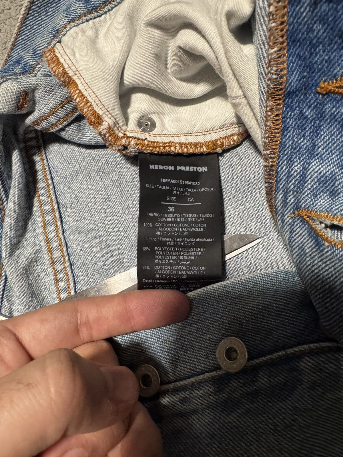 Heron Preston 2010s Heron Preston Distressed Denim Size US 36 / EU 52 - 4 Thumbnail