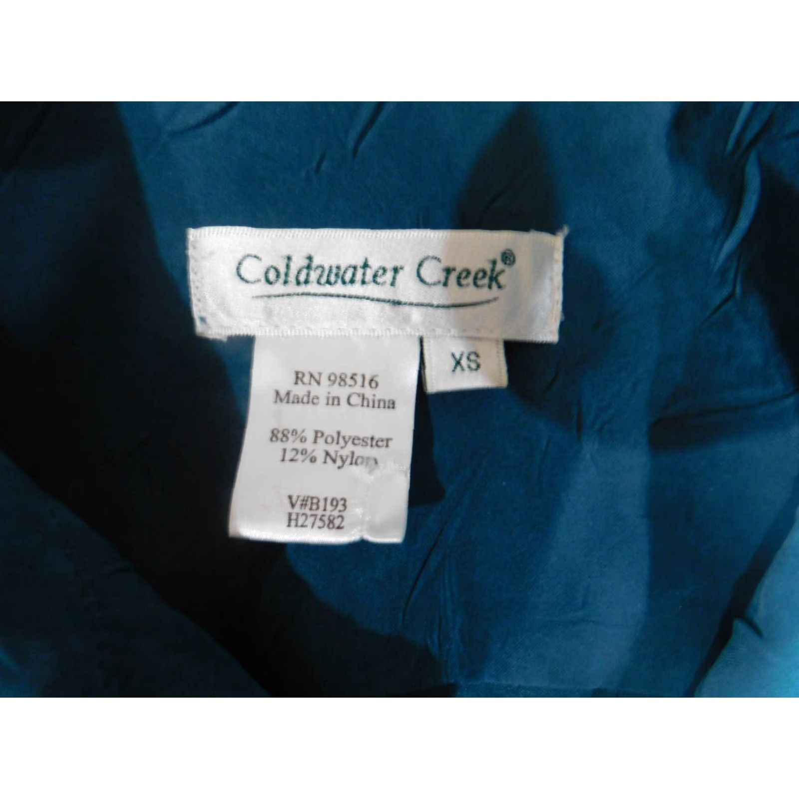 Coldwater Creek Coldwater Creek Button-Up Shirt Womens XS Green Nylon Polyester Cap Sleeve Collared Long Sleeve Casual Classic Ruffle Breathable Vintage No Size XS / US 0-2 / IT 36-38 - 5 Thumbnail