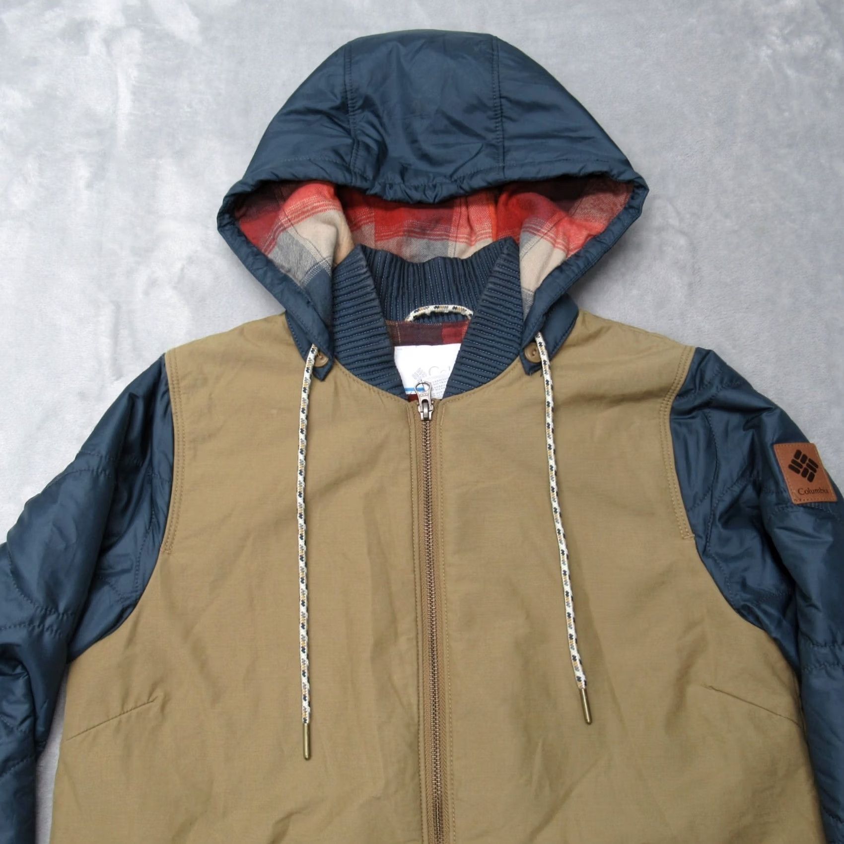 Vintage Columbia Jacket Men XS Blue Canvas Hybrid Hood Flannel Insulated Quilted Size US XS / EU 42 / 0 - 7 Thumbnail