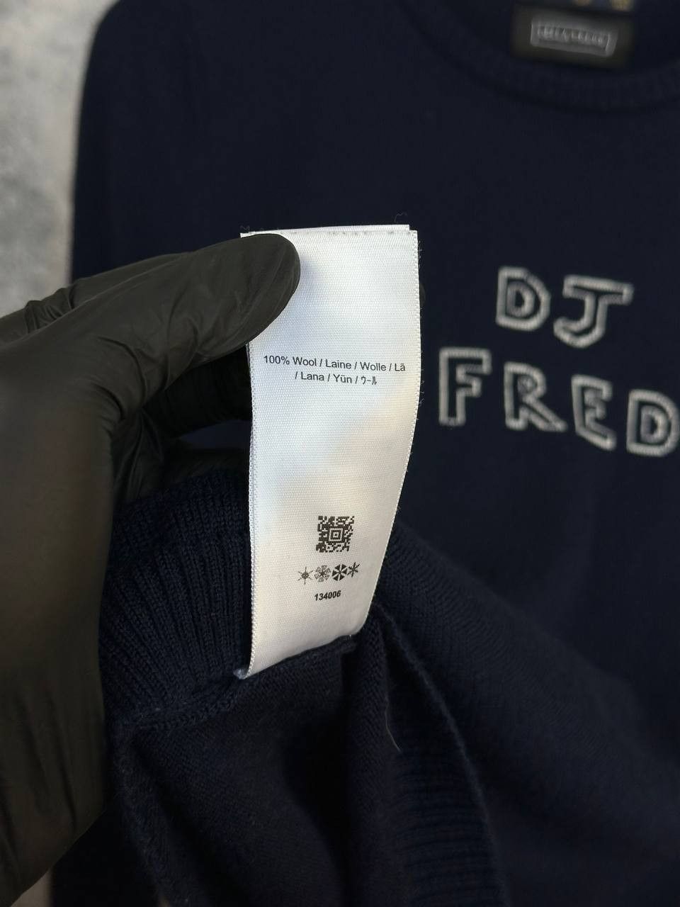Bella Freud Fred Perry x Bella Freud DJ Fred Graphic Wool Jumper Navy Size S / US 4 / IT 40 - 14 Thumbnail