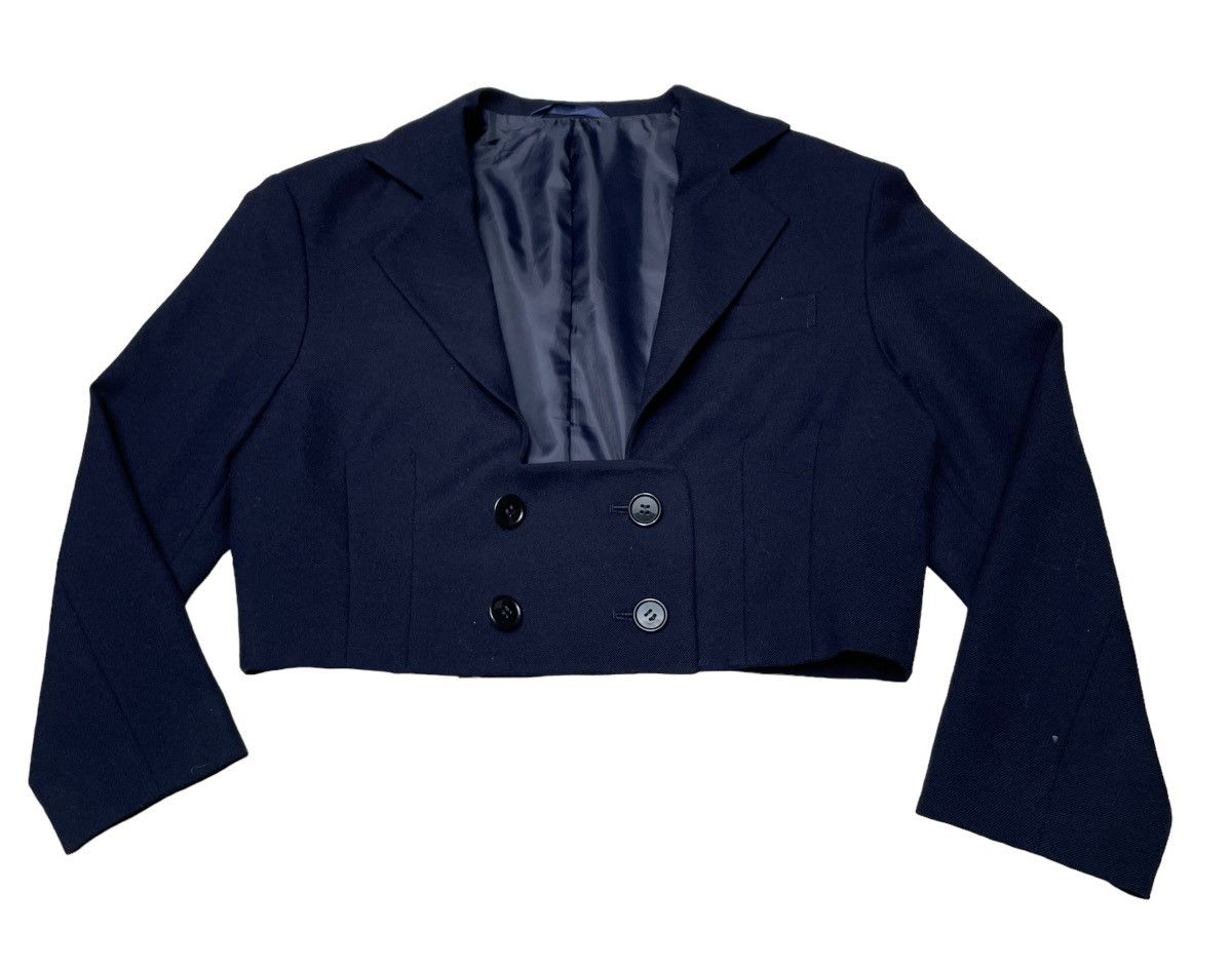 Yohji Yamamoto Vintage Japanese Brand Yohji Yamamoto Crop Jacket 1990s Size US M / EU 48-50 / 2 - 1 Thumbnail