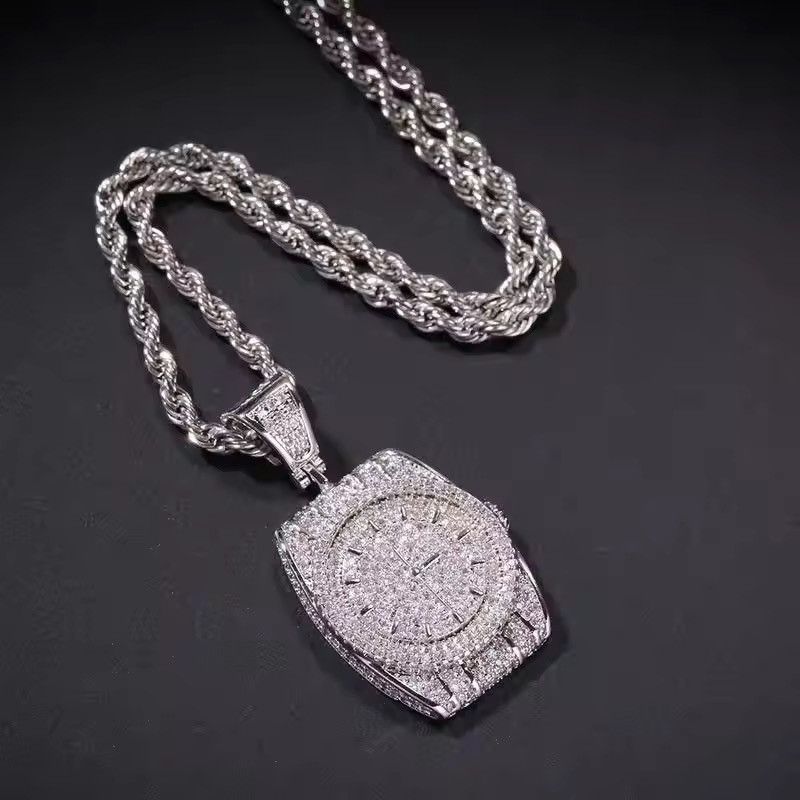 Japanese Brand Clock Pendant Streetwear Necklace Chain Size ONE SIZE - 1 Thumbnail