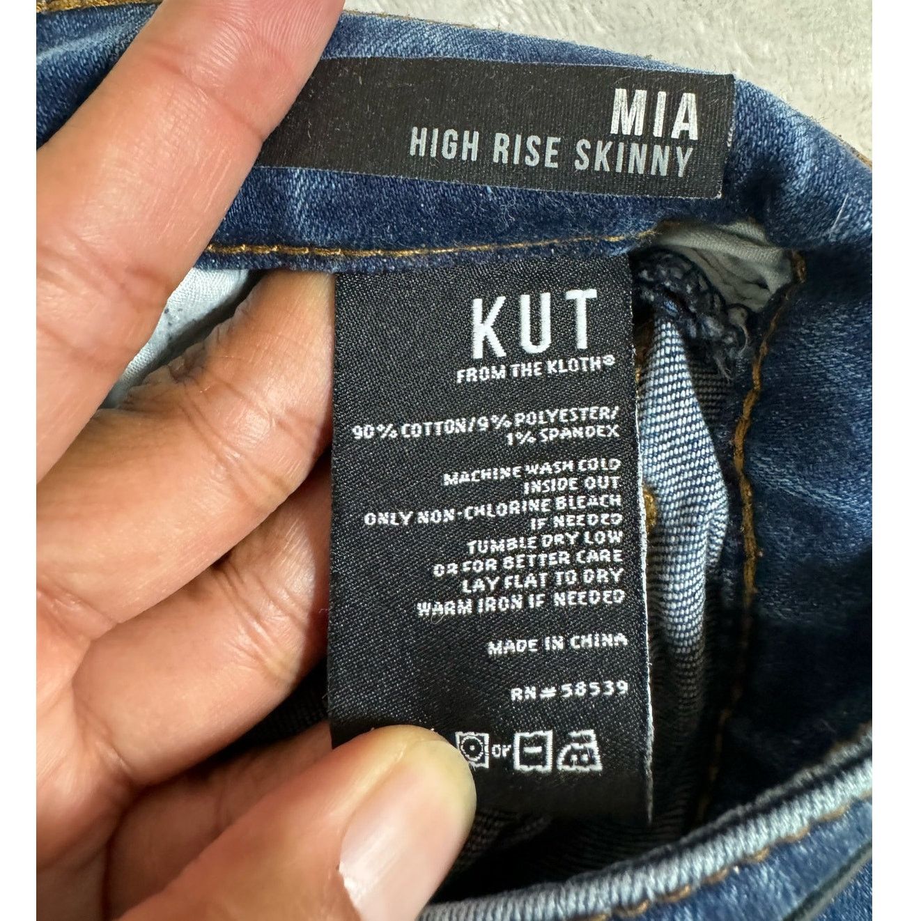 Unknown London Kut from The Kloth Mia High Rise Slim Fit Skinny Jeans USED Size 32" / US 10 / IT 46 - 5 Thumbnail