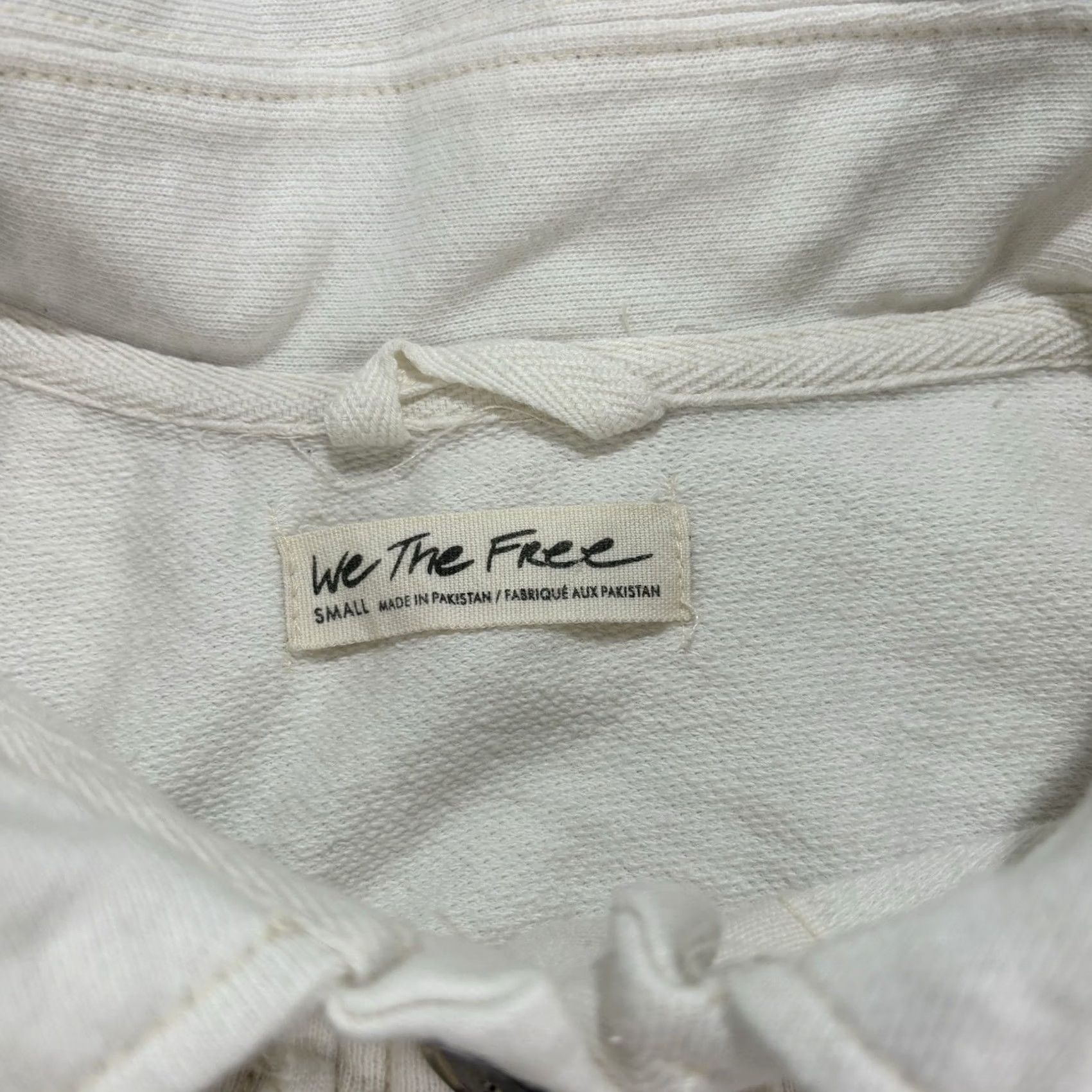 Vintage We The Free We The Free Saturday Cropped Shirt Jacket Oversized Top White S Cotton Shacket Free People Mens? Womens? Size S / US 4 / IT 40 - 3 Thumbnail