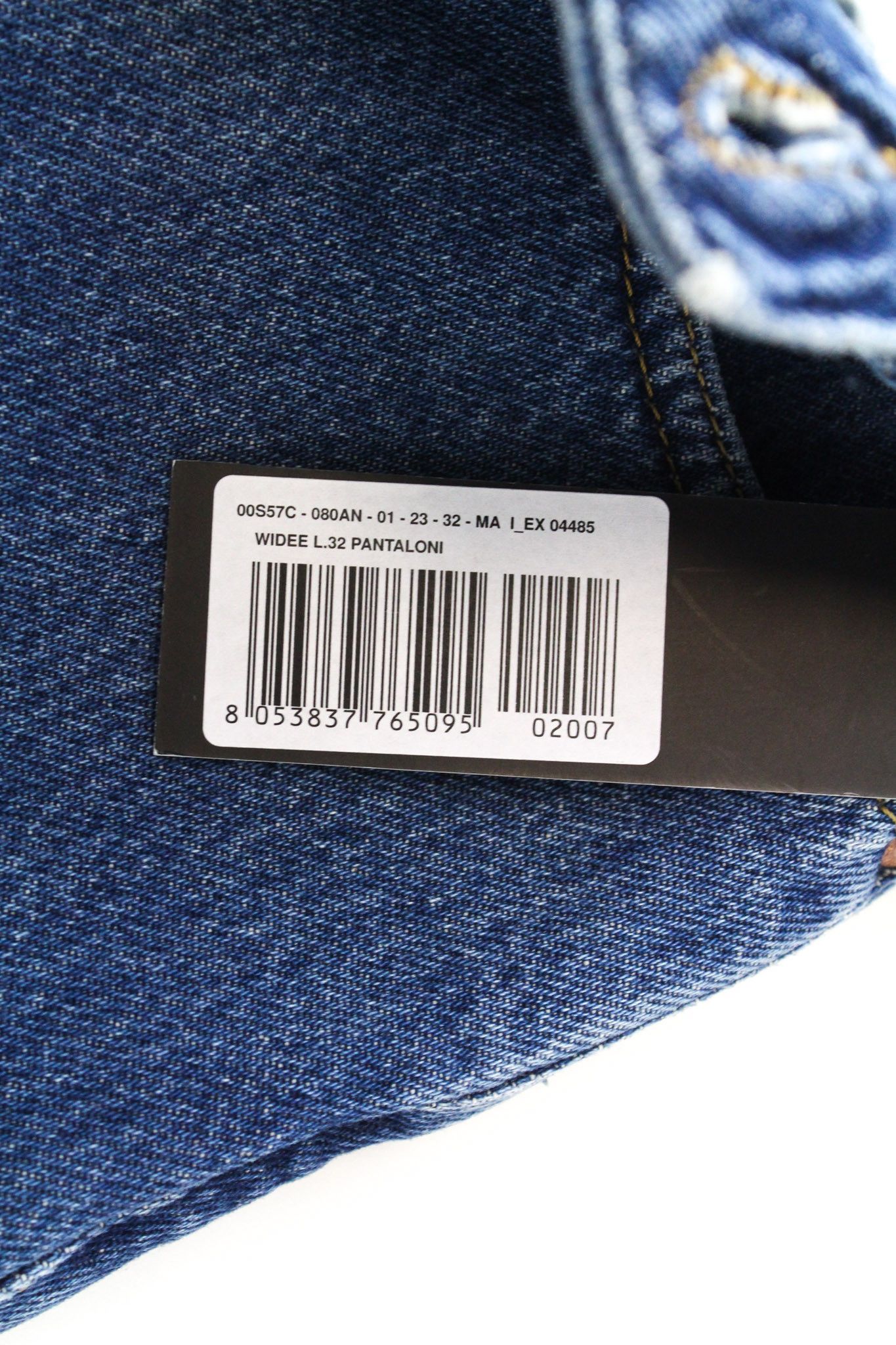 Diesel WIDEE 080AN W23/L32 Blue High Waist Jeans 70519 Size 23" - 10 Thumbnail
