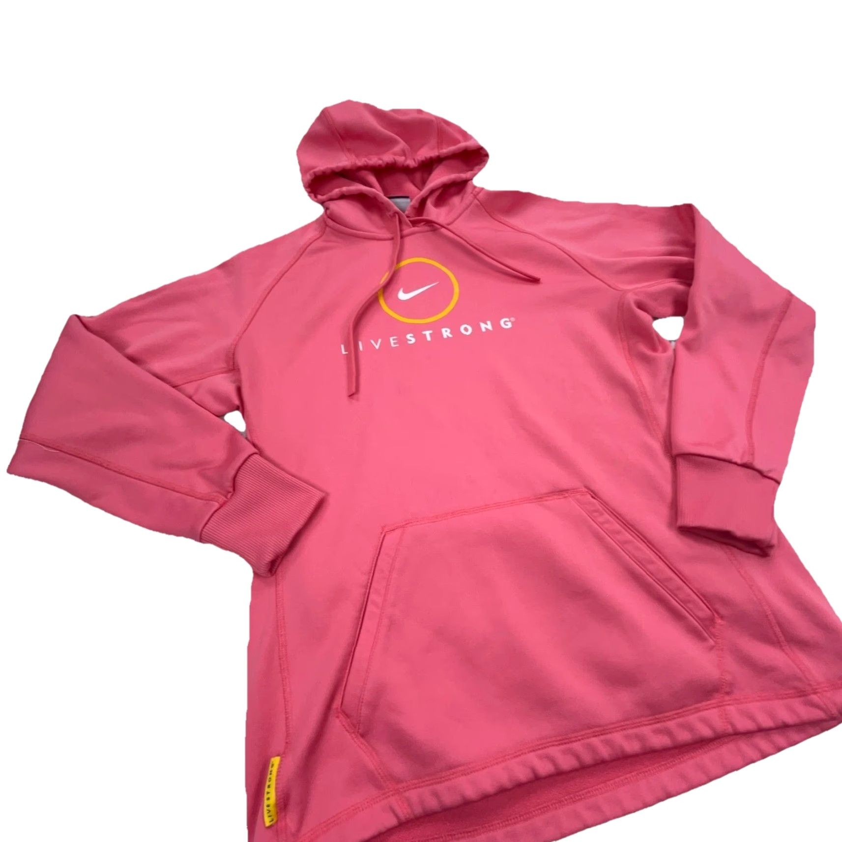 Nike Nike Therma Fit Hoodie Women M Pink Yellow Swoosh Logo Live Strong Size M / US 6-8 / IT 42-44 - 6 Thumbnail