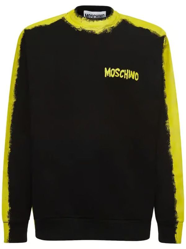 Moschino o1y0225 Logo Crewneck Sweatshirt in Black/Yellow Size US M / EU 48-50 / 2 - 1 Thumbnail