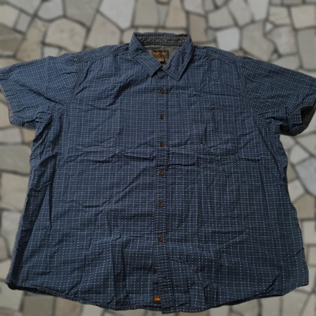 Vintage Northwest Territory Button-Up Western Shirt - 2XL, Blue Plaid, Short Sleeve, Cotton, Western Theme, Casual Travel, Men's Shirt Size US XXL / EU 58 / 5 - 1 Thumbnail