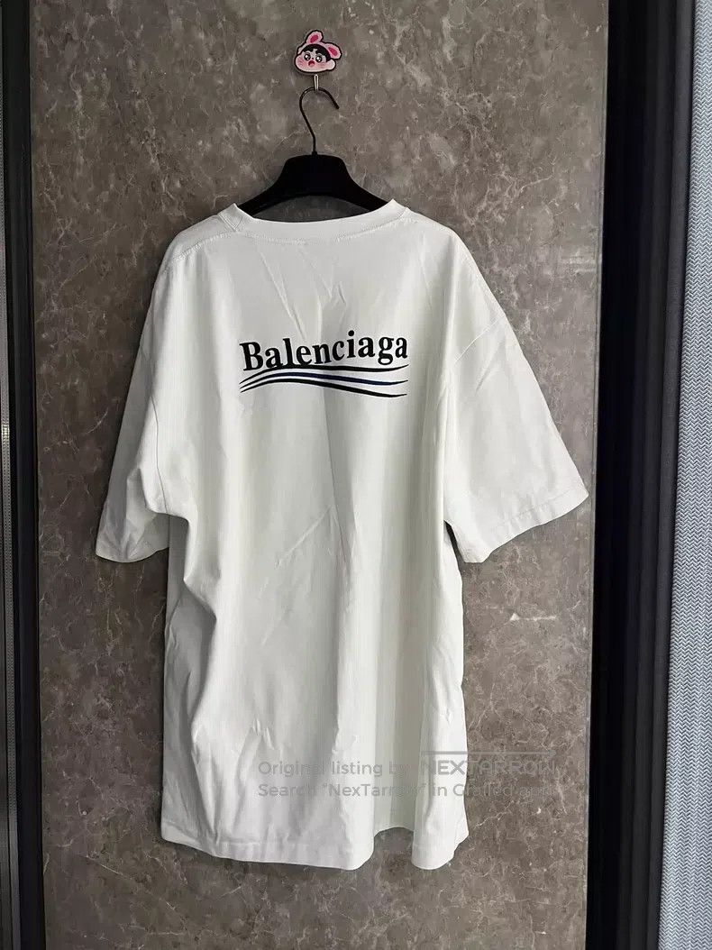 Balenciaga Balenciaga White Embroidered Coke Short Sleeve M Size US M / EU 48-50 / 2 - 2 Thumbnail