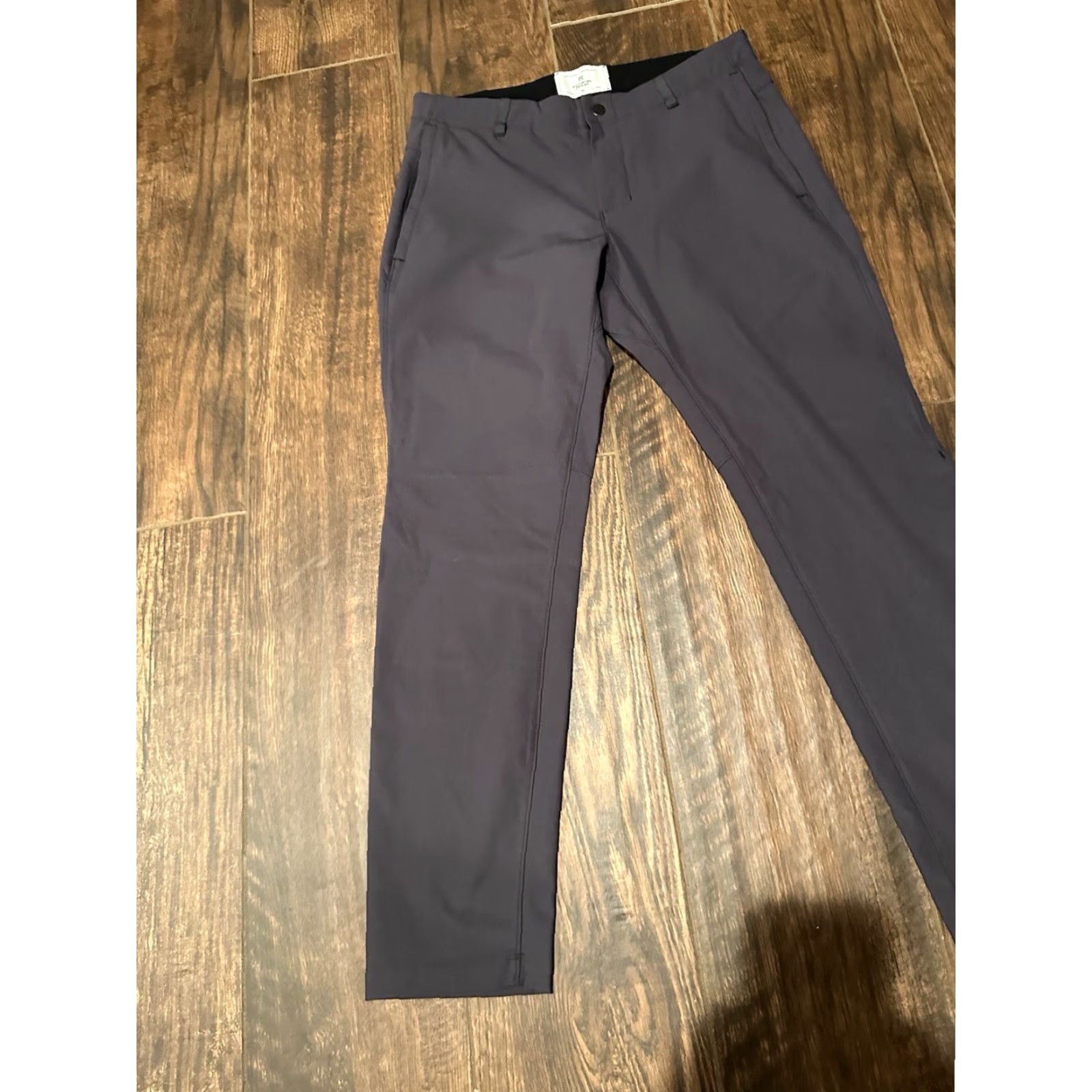 Reigning Champ Reigning Champ Coach's Grey Casual Chino Pants - 32x29 Mens Slim Flat Front Zip Pocket Stretch Tapered Size US 32 / EU 48 - 3 Thumbnail