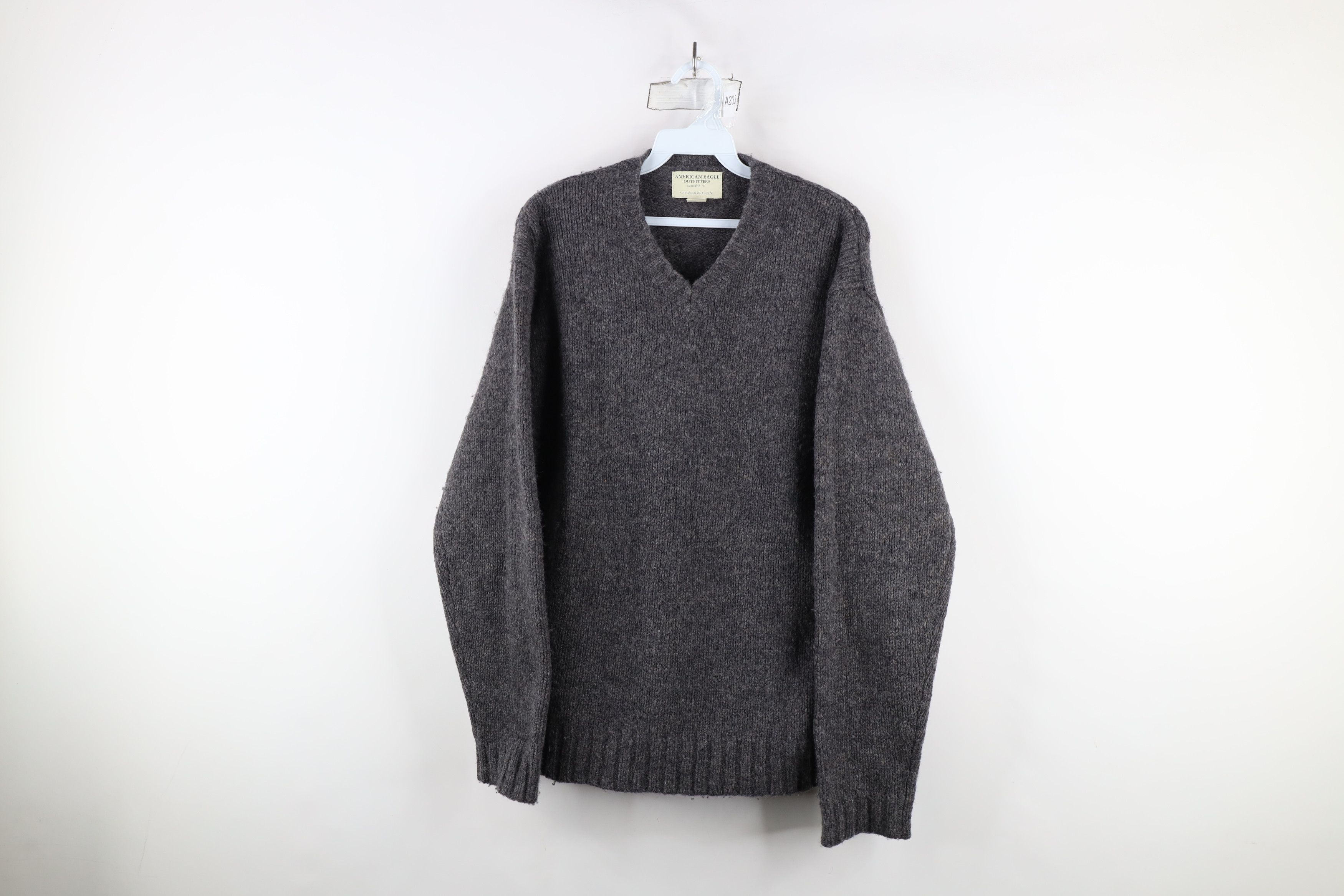 American Eagle Outfitters × Vintage Vintage 90s Y2K American Eagle Blend Knit V-Neck Sweater Size US L / EU 52-54 / 3 - 1 Thumbnail