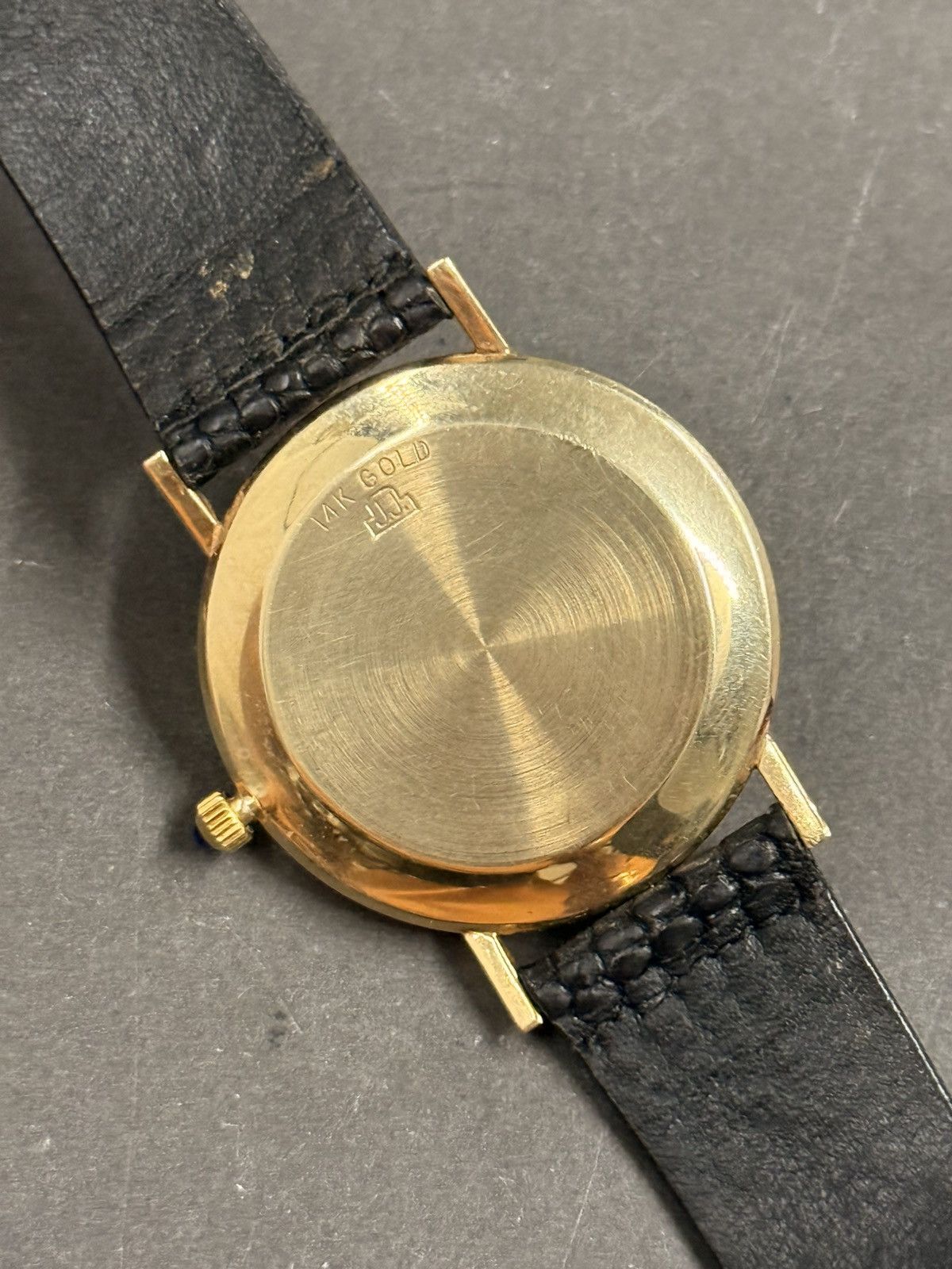 Vintage JULES JURGENSEN Slimline Swiss Quartz Watch 14KT. Size ONE SIZE - 12 Thumbnail