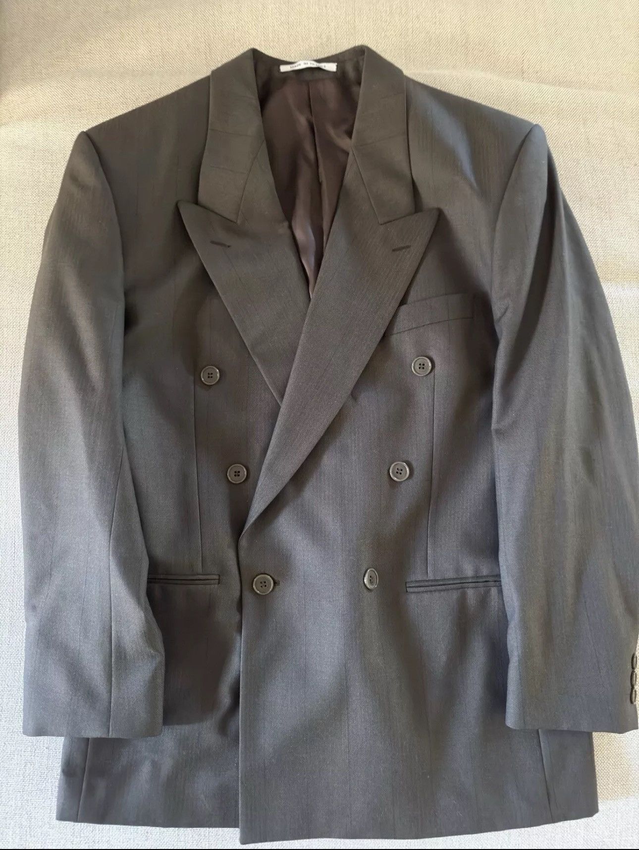 Yves Saint Laurent Yves Saint Laurent Made in France DB Peak Lapel Blazer 40R Size 40R - 1 Thumbnail