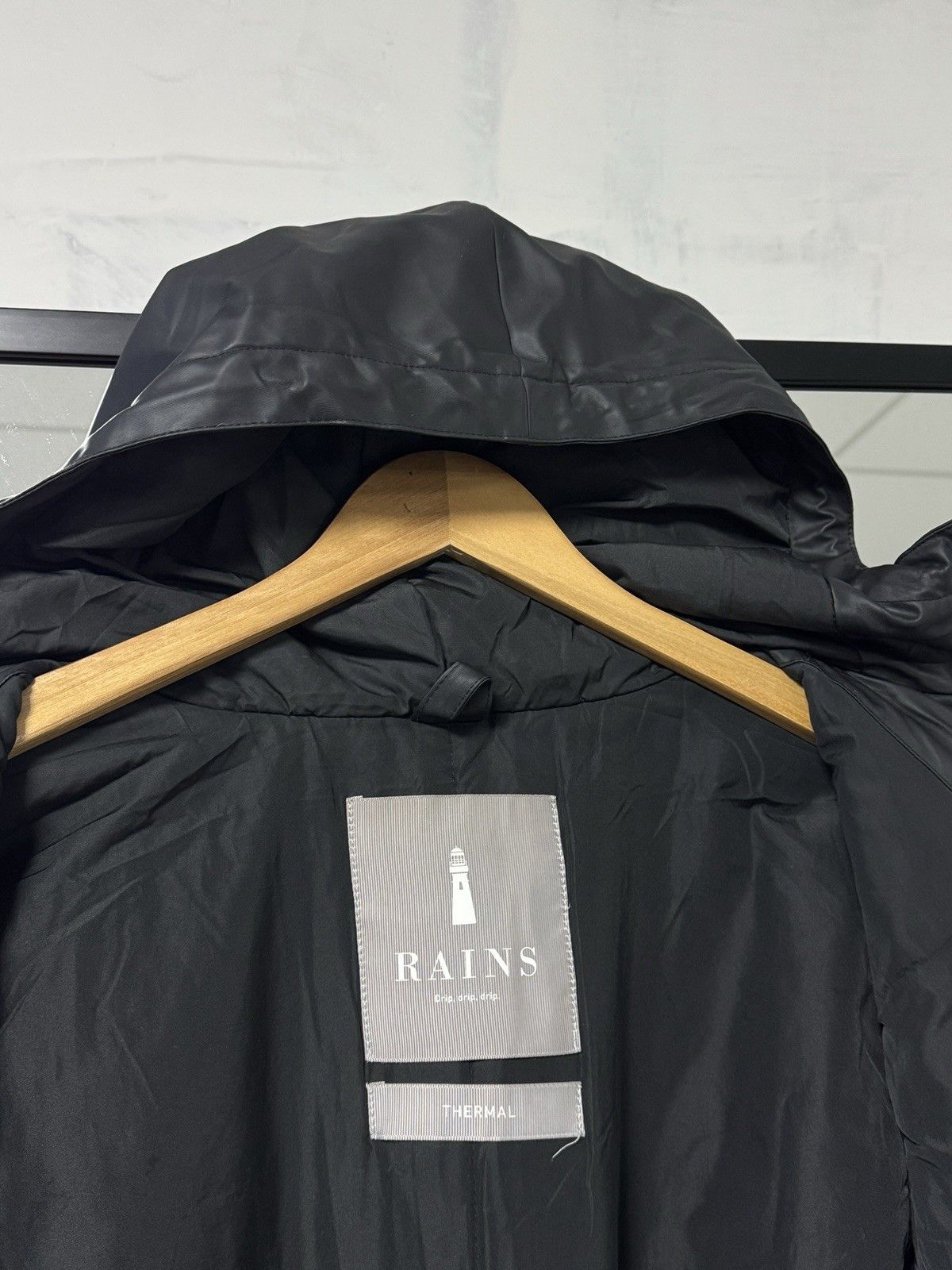 Rains Rains Thermal Padded N3B Warm Waterproof Black Jacket Size US M / EU 48-50 / 2 - 11 Thumbnail