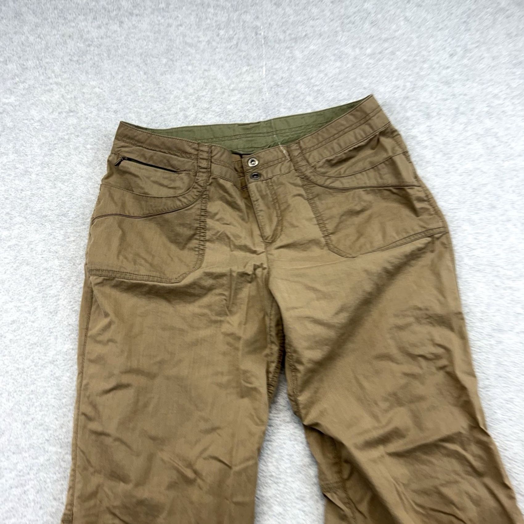 Vintage REI Womens 10 Co-op Willow Roll-Up Pants Brown Outdoors Straight 31" Inseam Womens Size 32" / US 10 / IT 46 - 2 Thumbnail