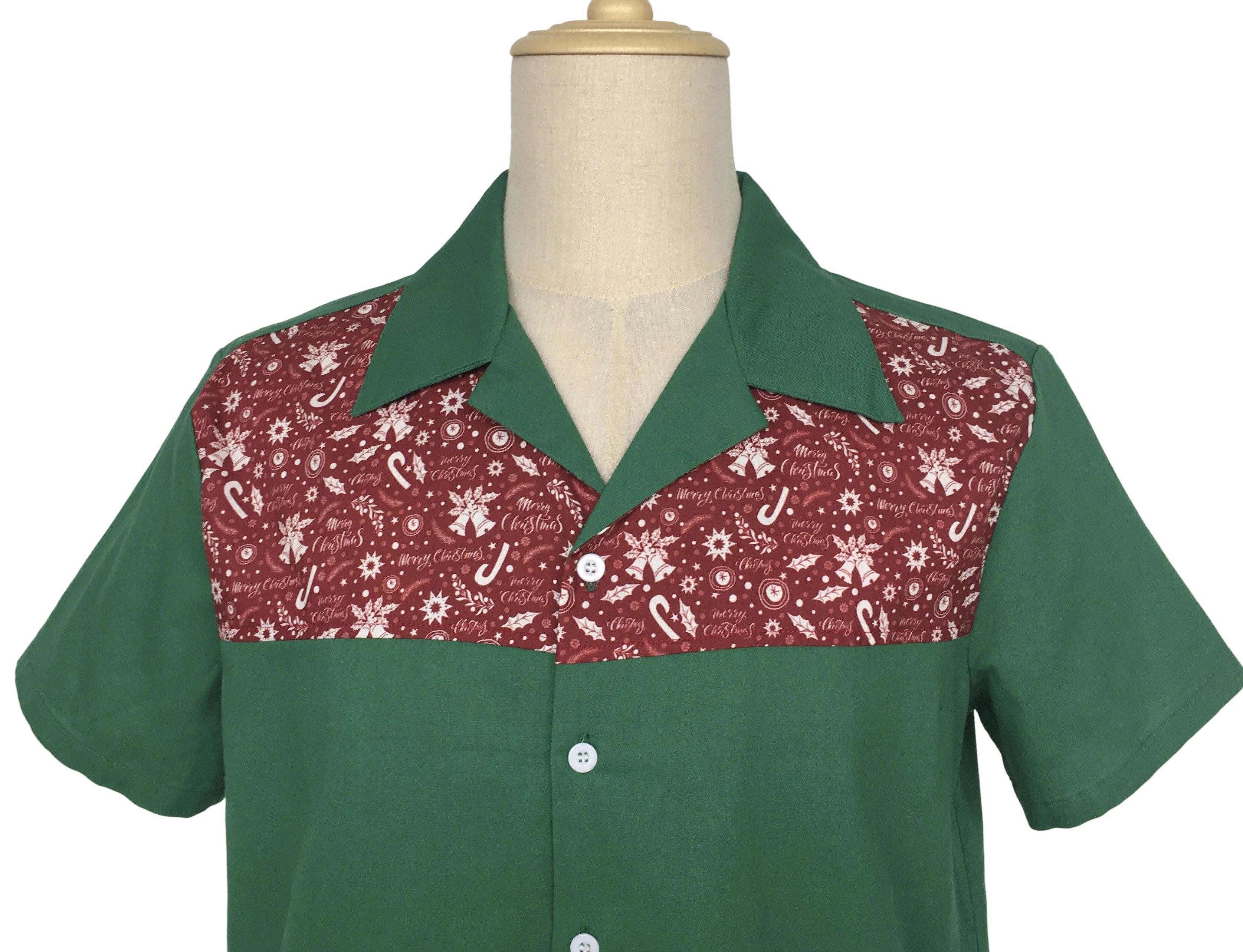 Other Green shirts, short sleeves,panel contrast,casual Size US M / EU 48-50 / 2 - 5 Thumbnail