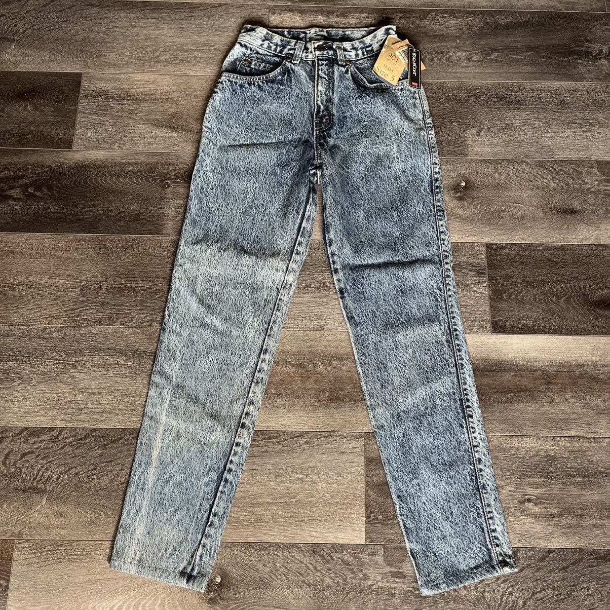Levi's × Levi's Vintage Clothing × Vintage New Vintage 1980s Levi’s 900 Series Acid Wash Denim Jeans 5 Size 27" / US 4 / IT 40 - 2 Thumbnail