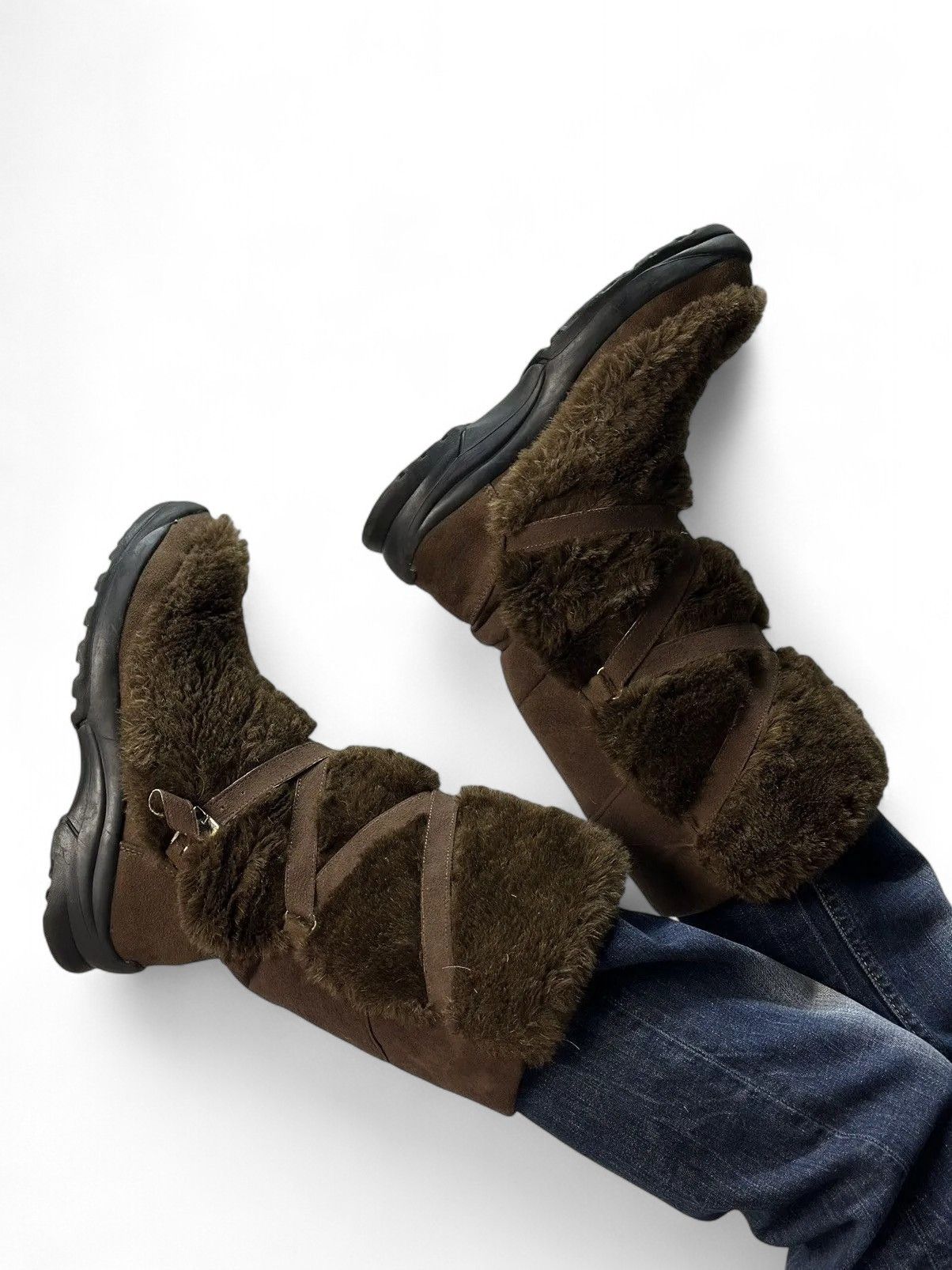 If Six Was Nine Classic Brown Leather Vintage Boots Y2K Minimal Look Size US 8 / EU 41 - 6 Thumbnail
