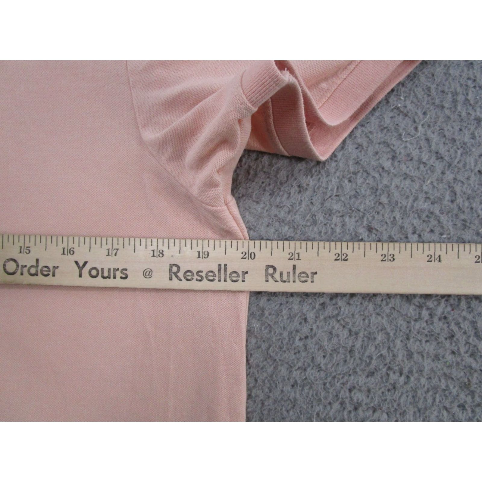 Vintage VRST Polo Shirt Mens M Pale Peach Pink Geometric Logo Short Sleeve Knit Cotton Blend Golf Polo 2020s Sports All Seasons Stretch Regular Mens Size US M / EU 48-50 / 2 - 5 Thumbnail