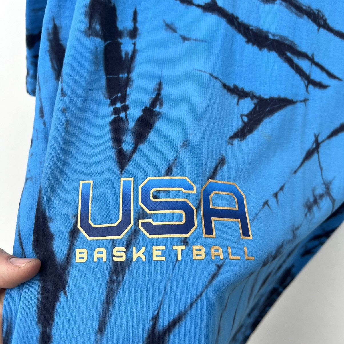 Nike × USA Olympics Nike Team USA Basketball Olympics Courtside Tie Dye T-Shirt Size US L / EU 52-54 / 3 - 5 Thumbnail