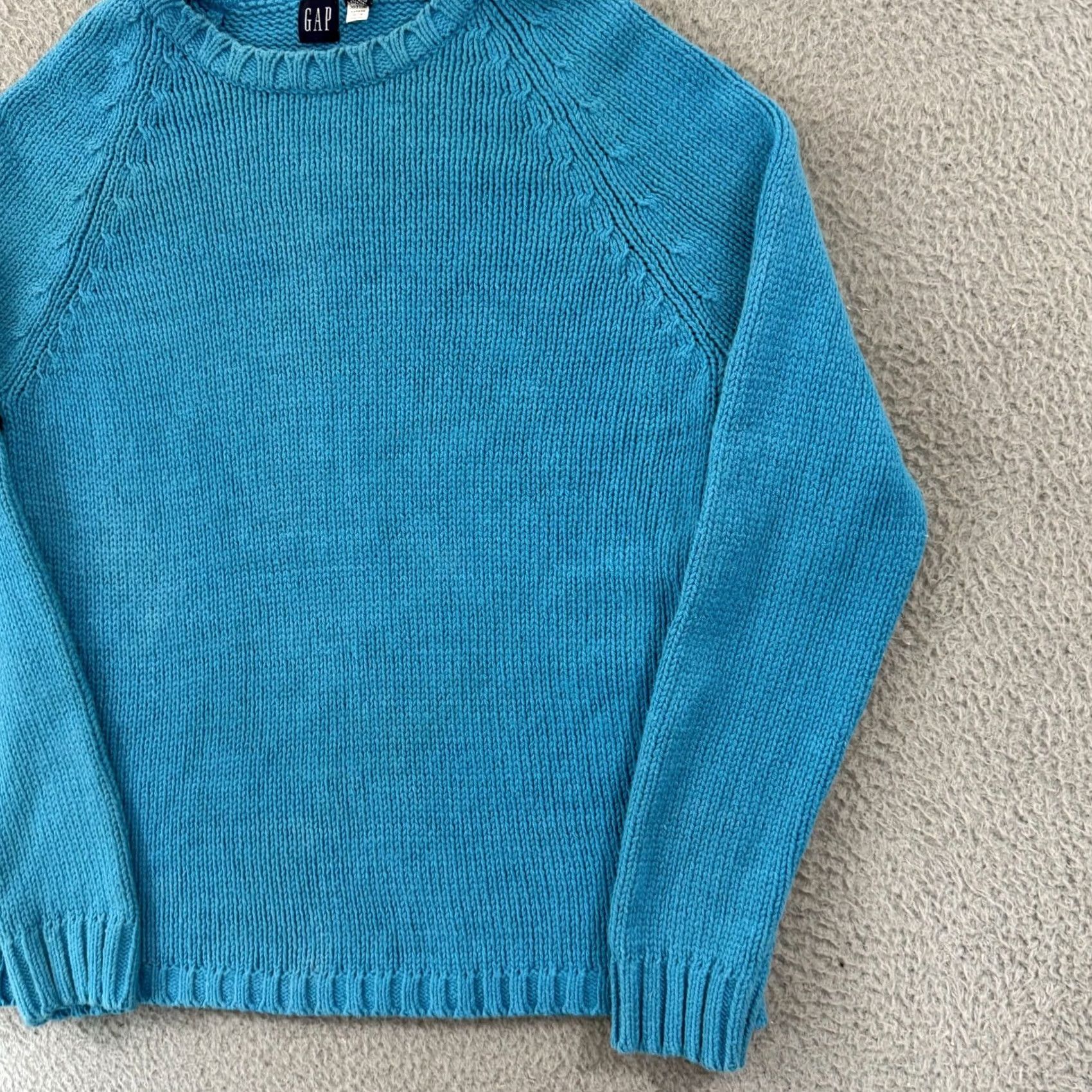 Gap VINTAGE Gap Sweater Women XL Blue Long Sleeve Oversized Jumper Knit Pullover Y2K Size XL / US 12-14 / IT 48-50 - 5 Thumbnail