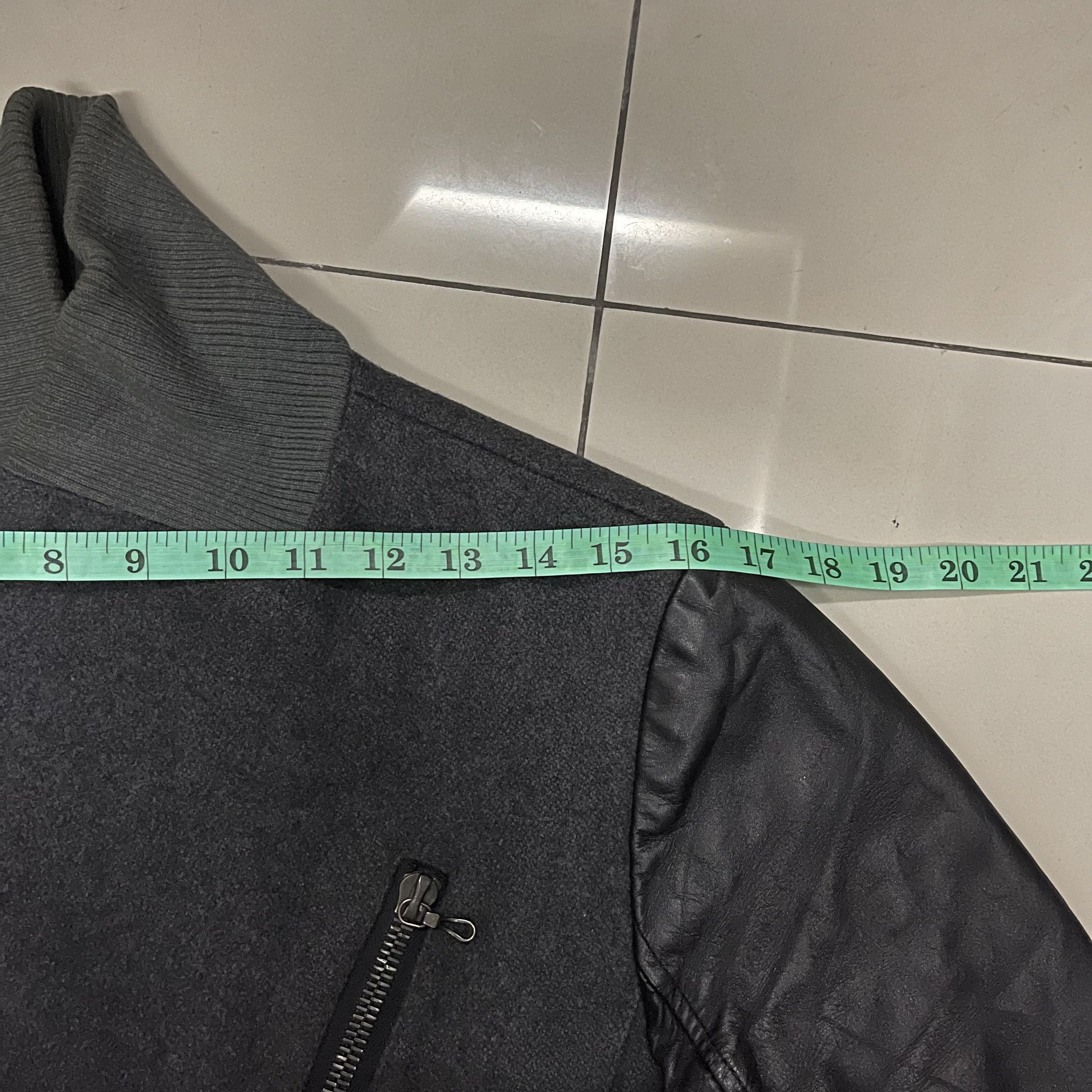 14th Addiction Shellac Wool Horse Sleeve Leather Bikers Jacket Size US S / EU 44-46 / 1 - 11 Thumbnail
