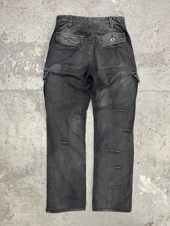 Just Cavalli × Vintage AW2005 Cavalli Grey Obscure Multi Pockets Cargo Pants Size 24" / US 00 / IT 34 - 2 Thumbnail