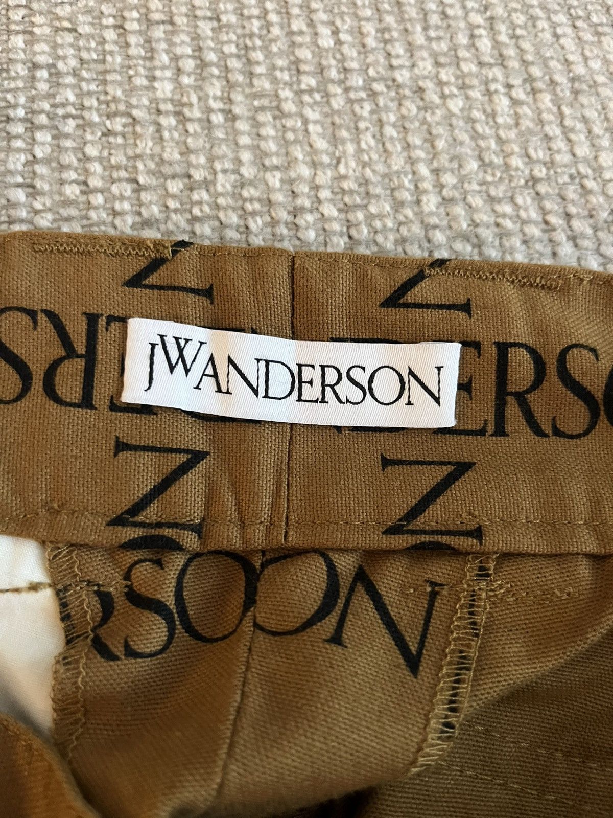 JW Anderson JW Anderson L40814 Men’s Tobacco Straight Fit Mongram Cargos Size US 30 / EU 46 - 5 Thumbnail