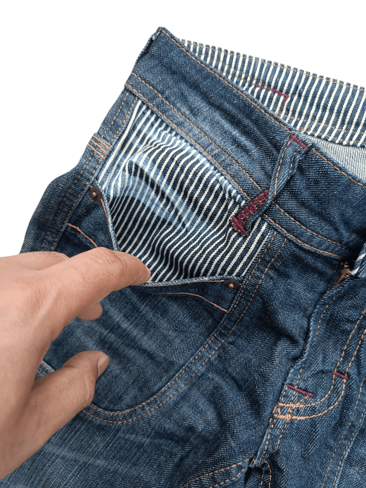 Japanese Brand Japanese 🇯🇵 Heart Market Slim Fit With Buckle Jeans E232 Size US 27 - 3 Thumbnail