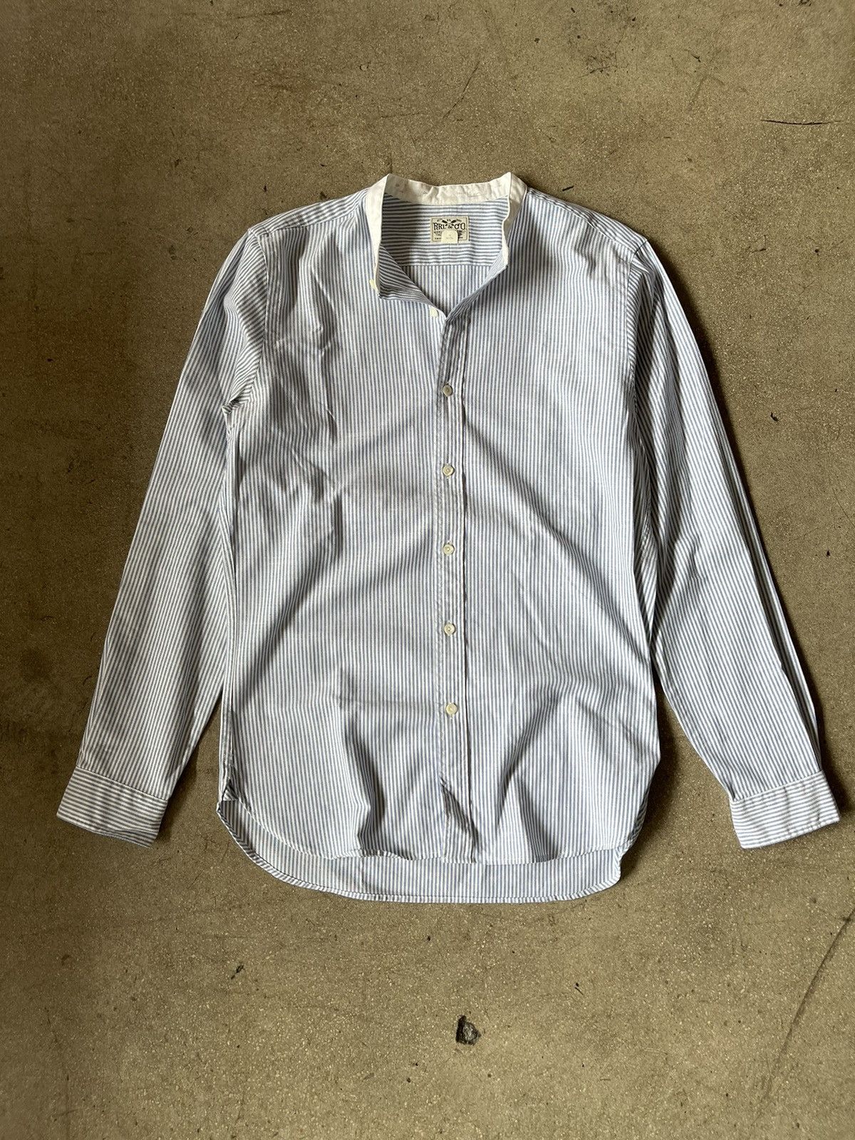 RRL Ralph Lauren Double RL mandarin band collar work shirt Grailed