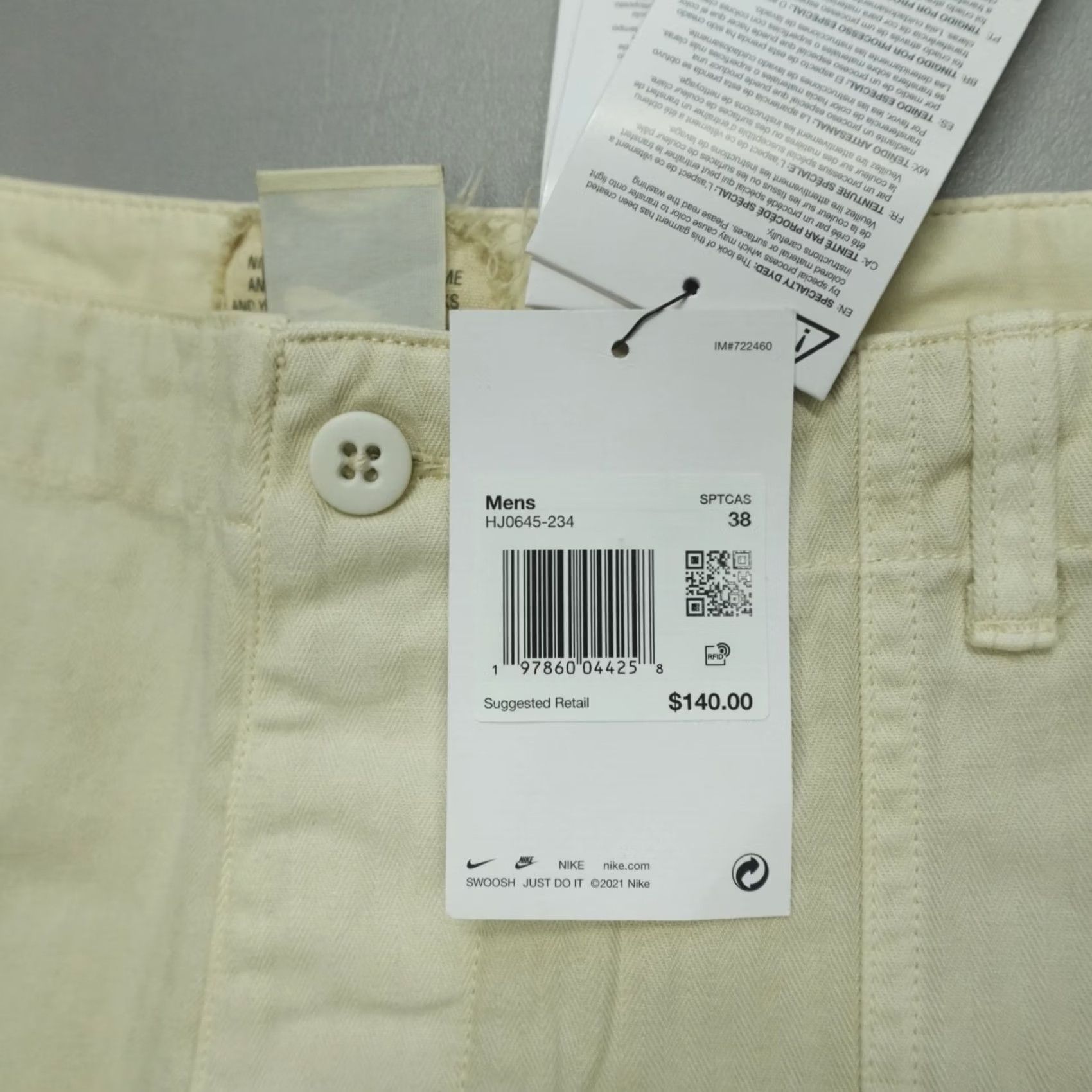Nike Nike Life Twill Fatigue Pants Men’s 38 Light Khaki Casual Workwear Streetwear Utility Pockets Vintage-Inspired Jeans? Size US 38 / EU 54 - 2 Thumbnail
