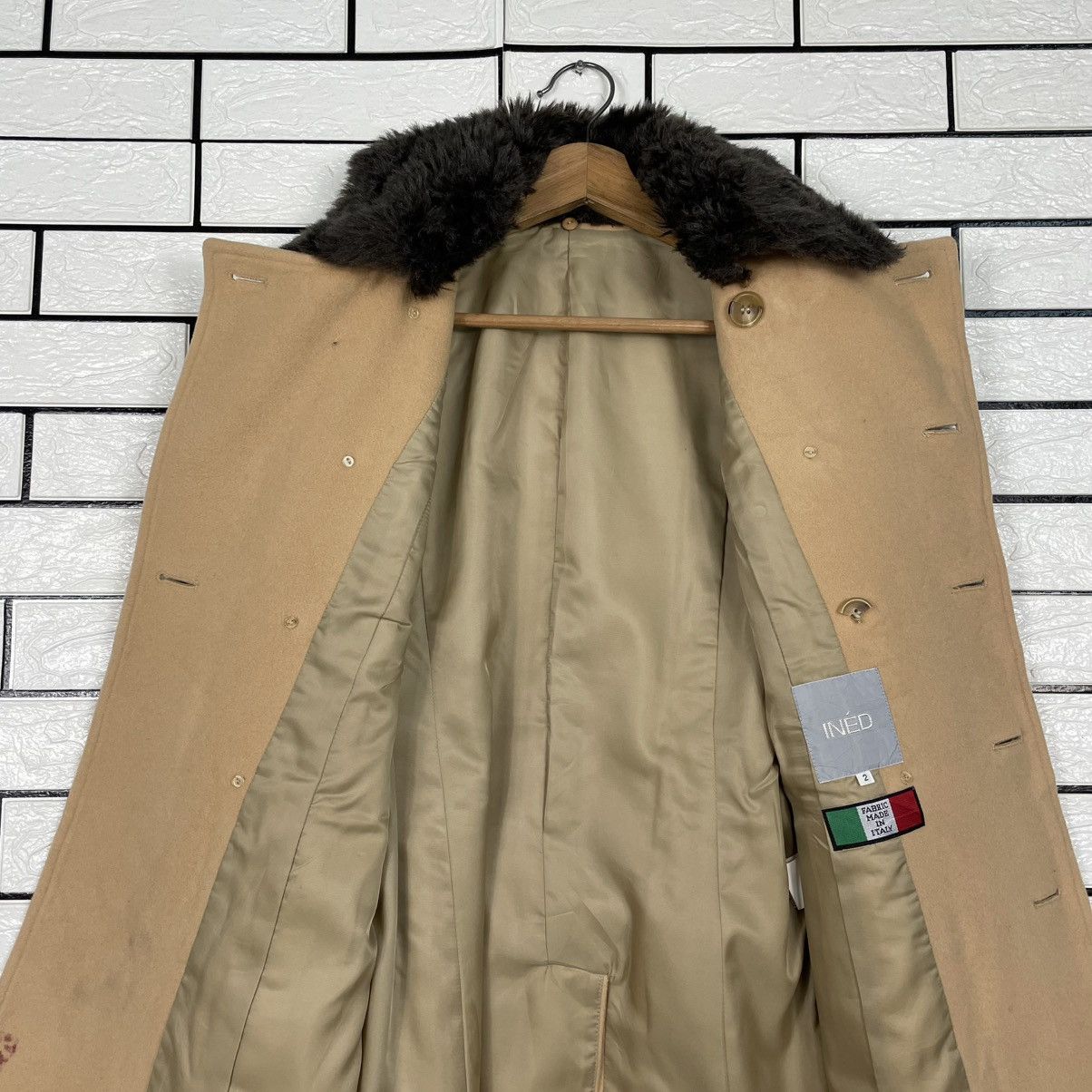 Japanese Brand Ined Double Breasted Fur Colar Coat Size M / US 6-8 / IT 42-44 - 13 Thumbnail