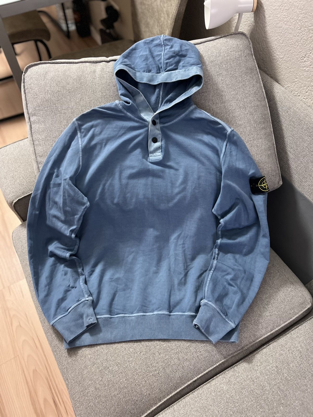 Stone Island Stone Island Blue Hoodie Streetwear Y2K Size US XL / EU 56 / 4 - 1 Thumbnail